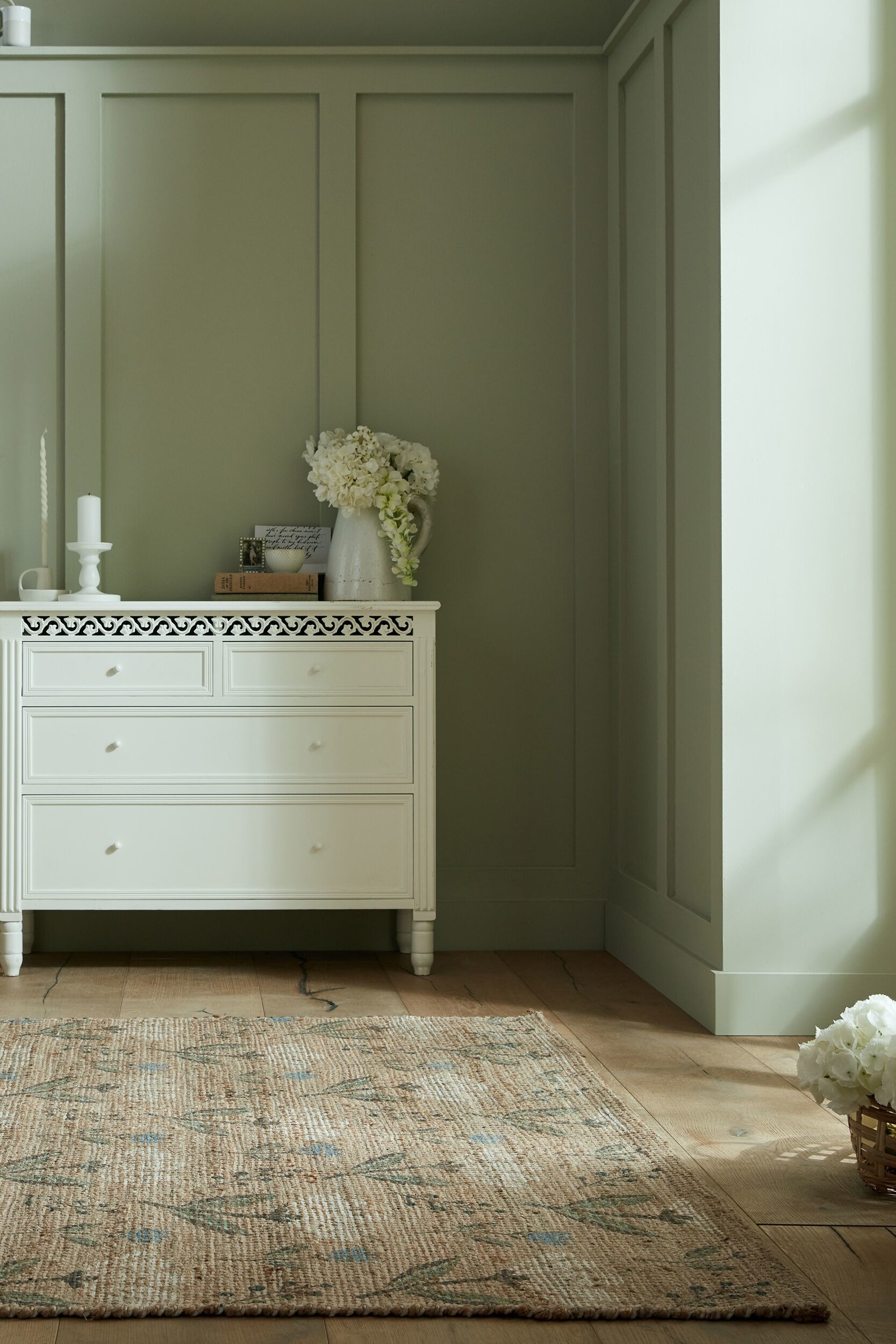 Kukallinen Arriana-juuttisekoitematto - Luonnonvärinen