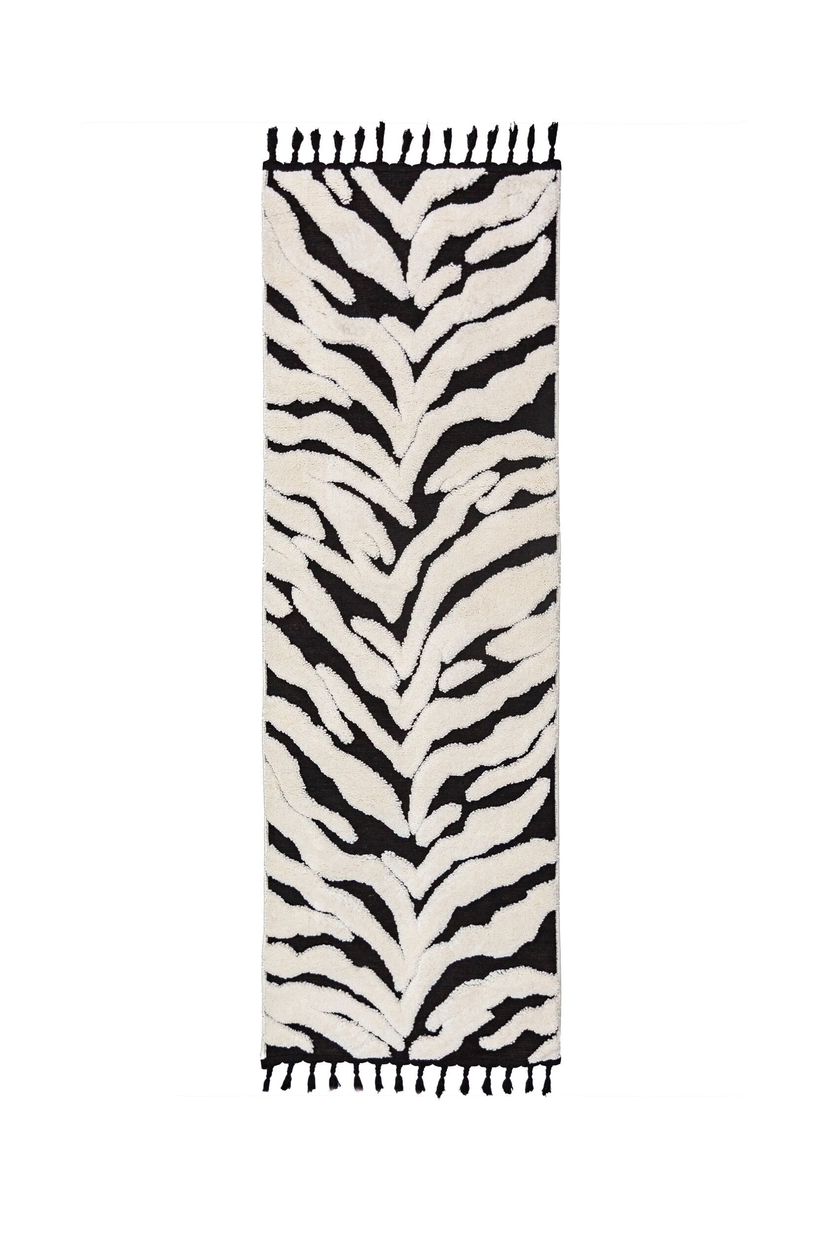 Biegacz Z Motywem Esra Zebra Animal Print - Monochrom