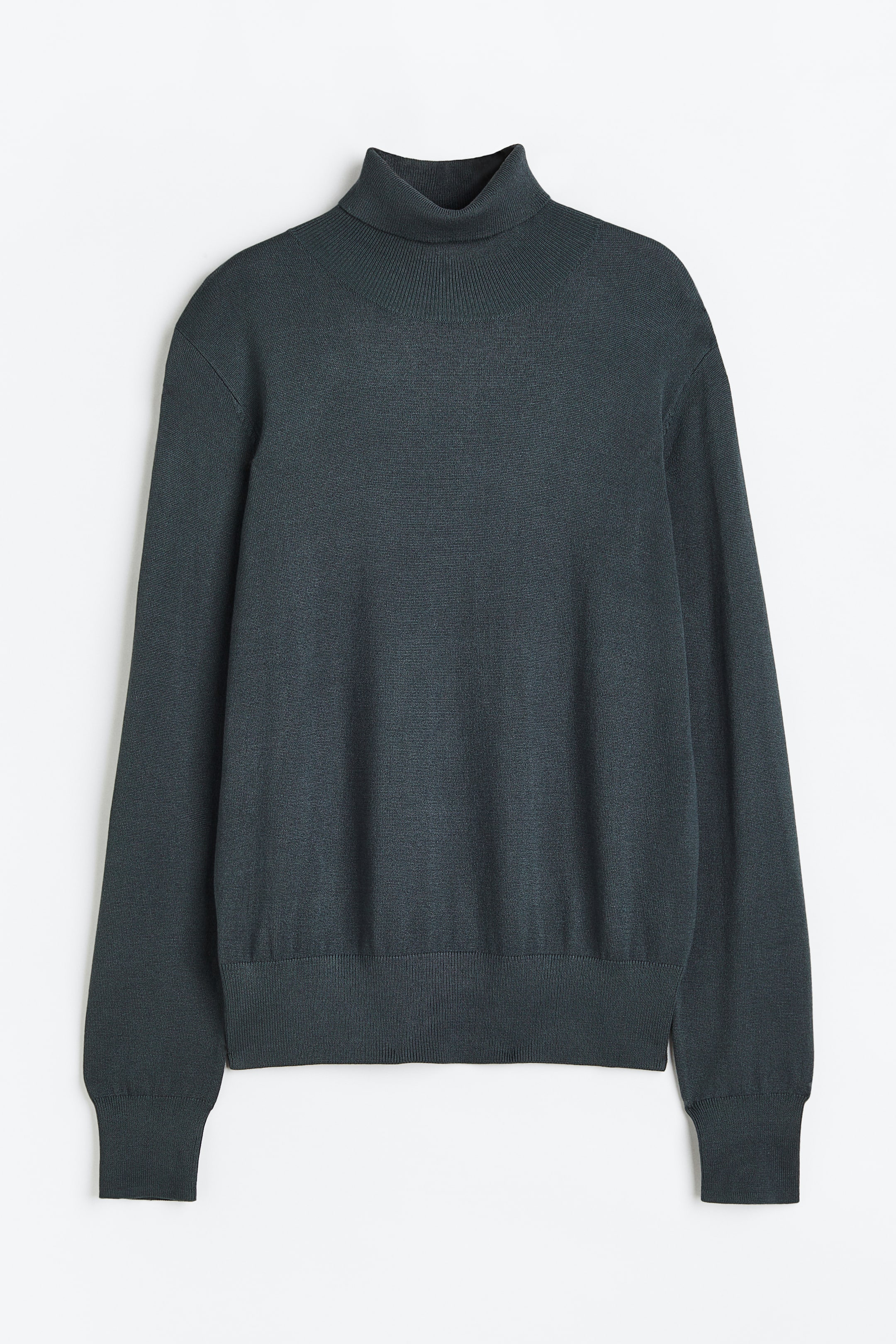 Fine-knit polo-neck jumper