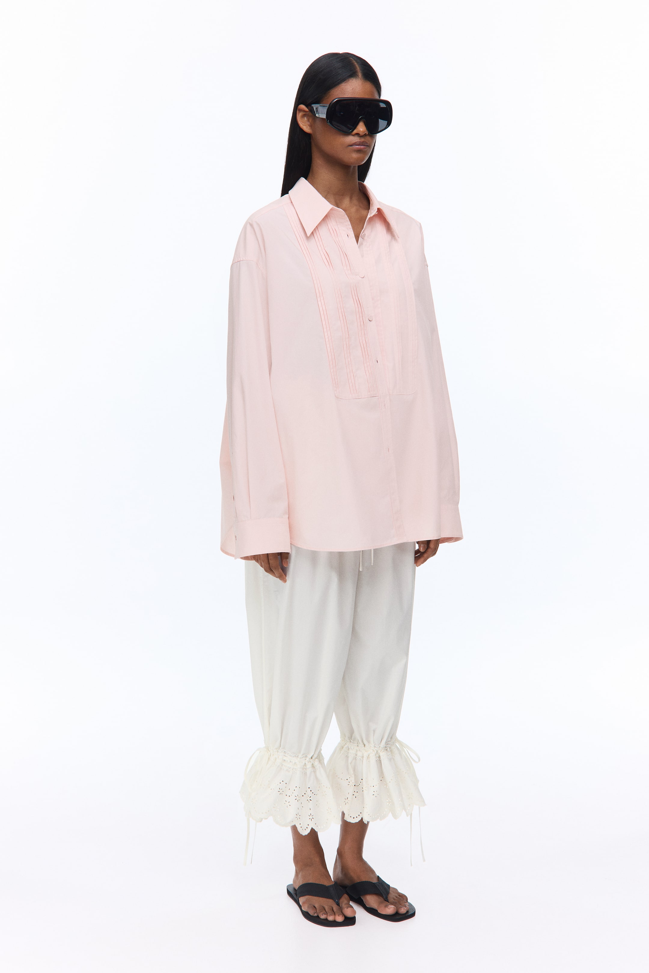 Bib-Front Poplin Shirt