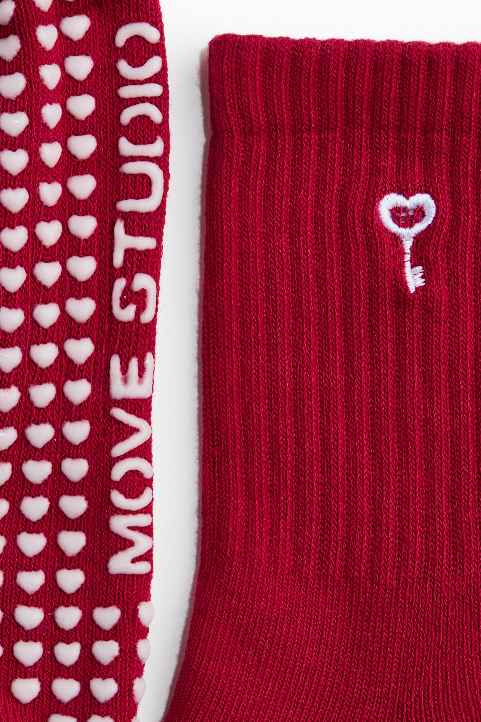 2-pack anti-slip sports socks - Pink/Red/Black/White - 3