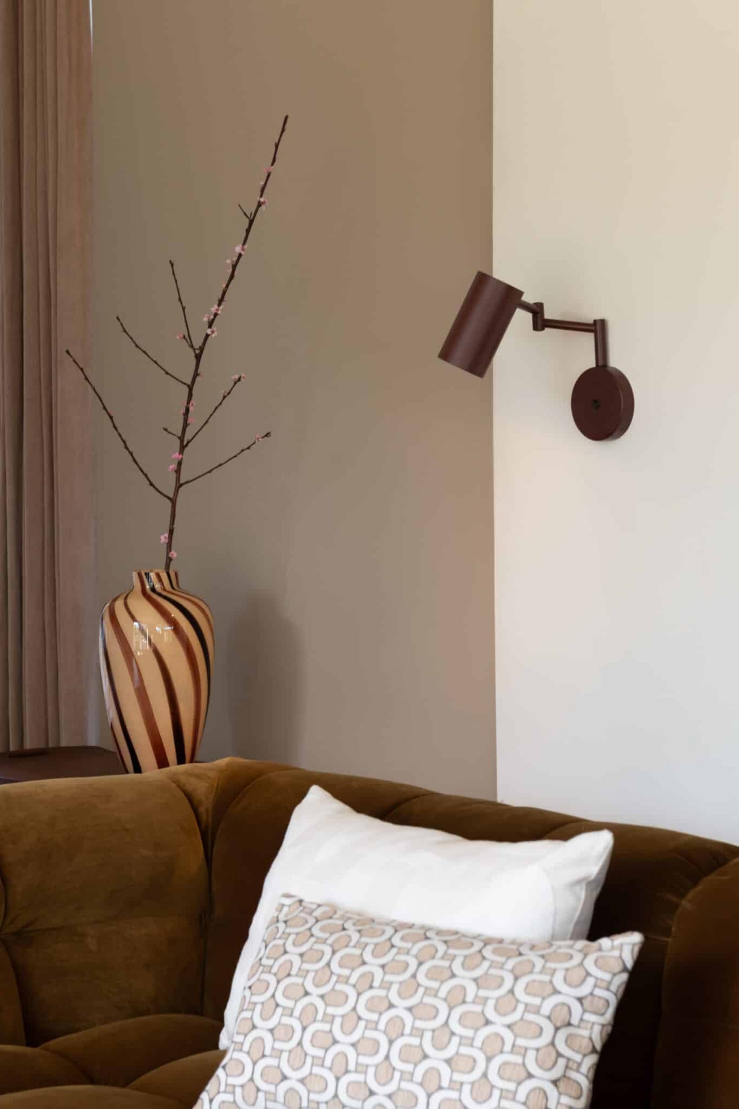 Bilbao Wandleuchte - Bordeaux/Beige