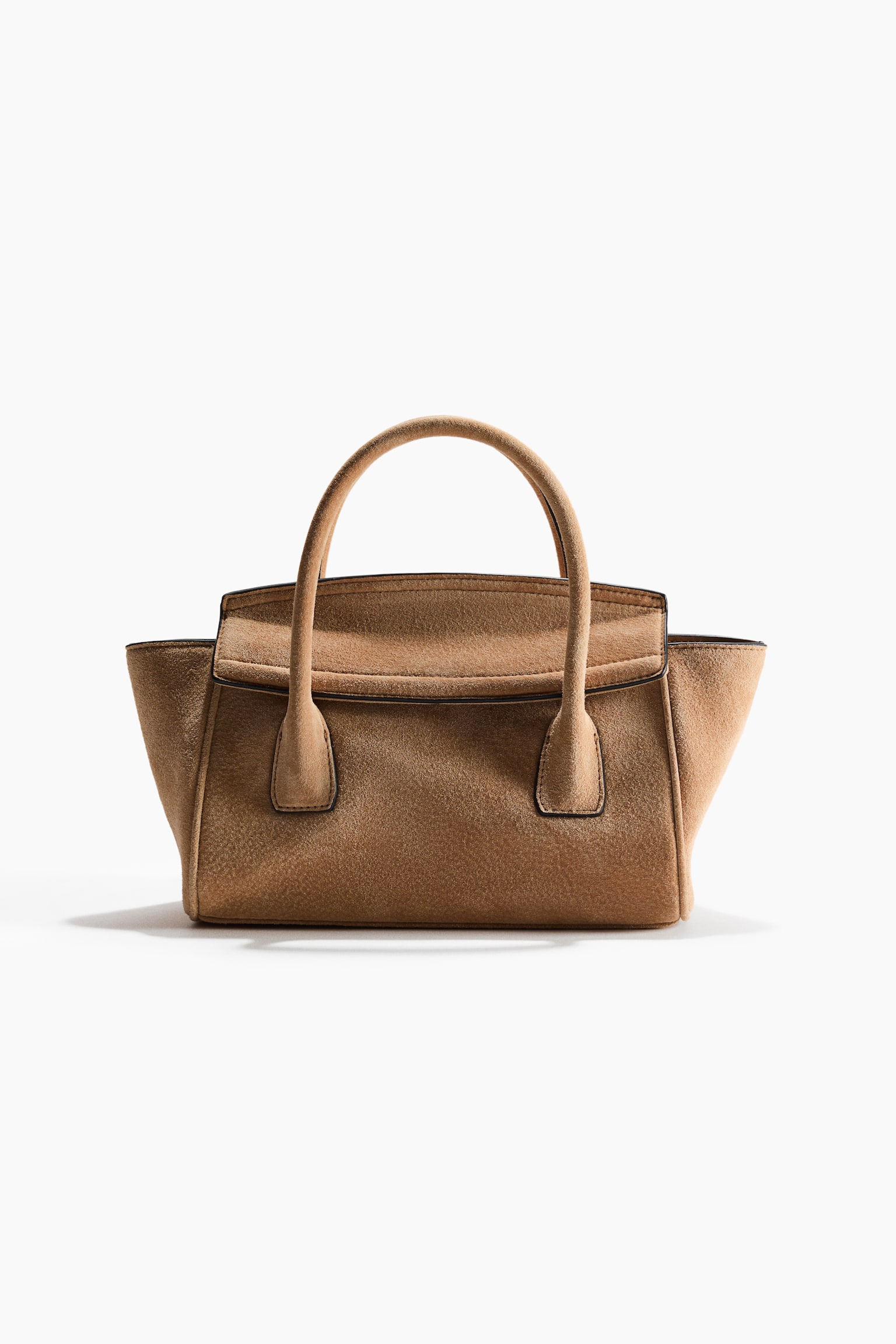 Suede crossbody bag - Beige - 2