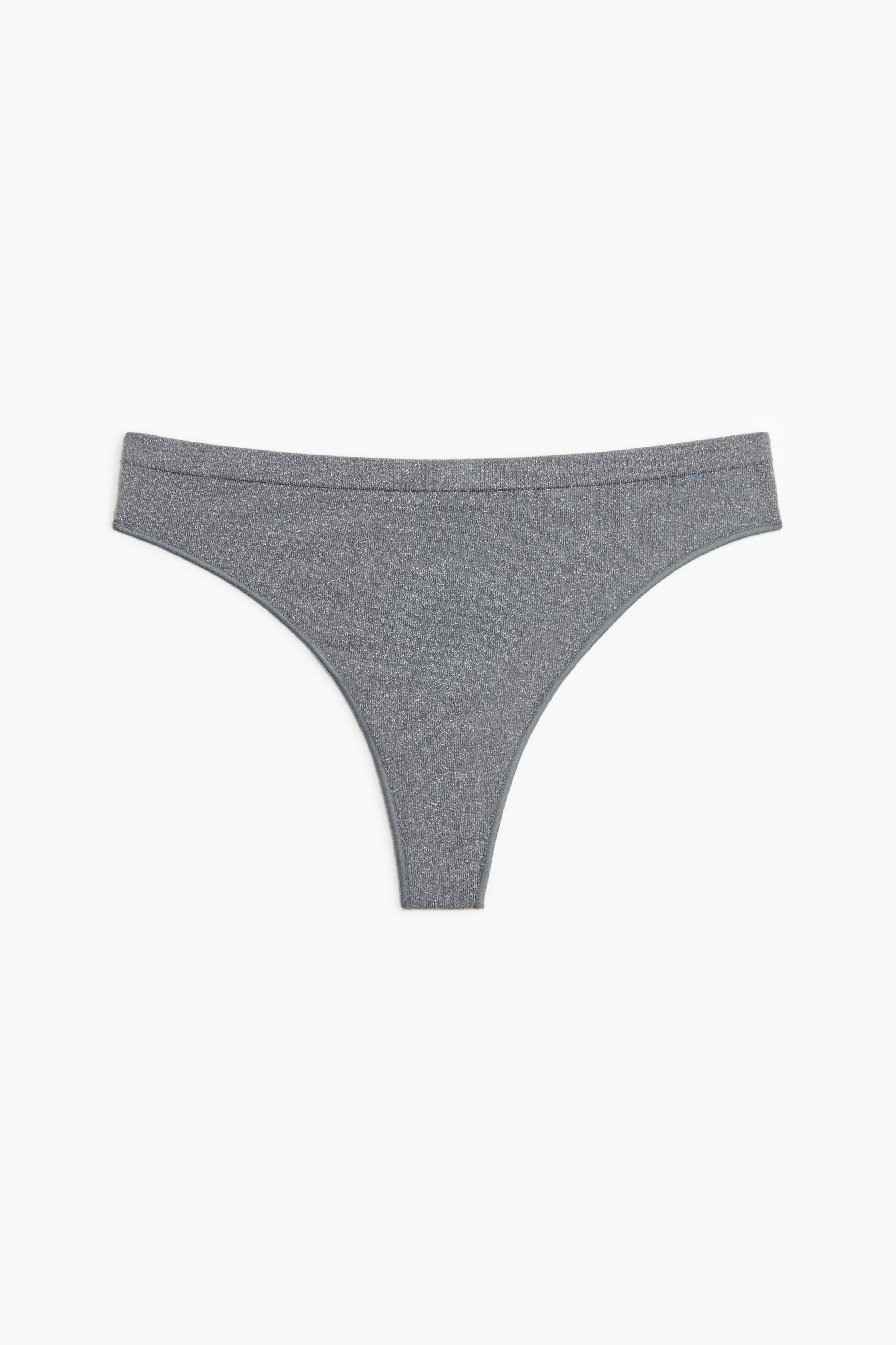 Glittery Seamless G-string - Grey/Glittery