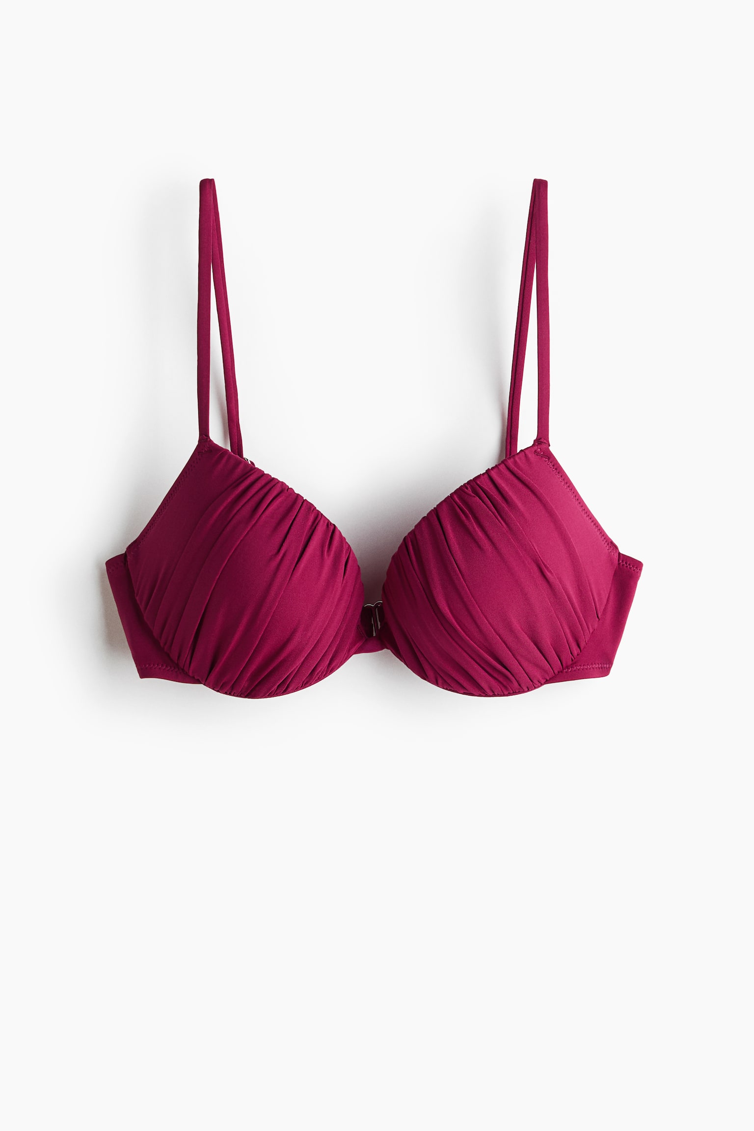 Верх бикини, пуш-ап — H&M, цвет: Сливовый розовый — фото 1