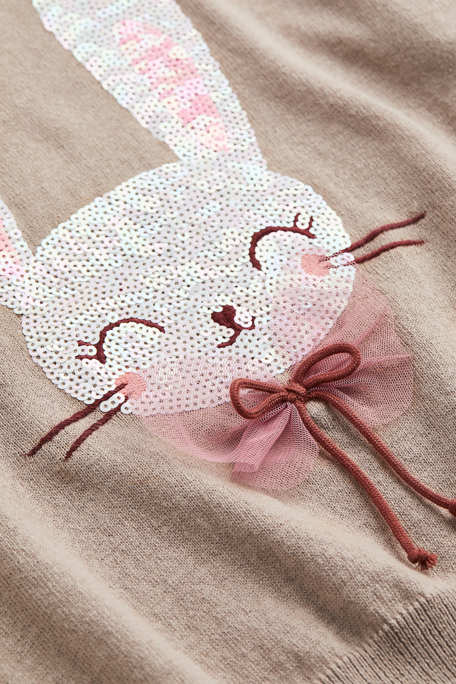 Design Detail Sweater - Beige/Bunny - 2