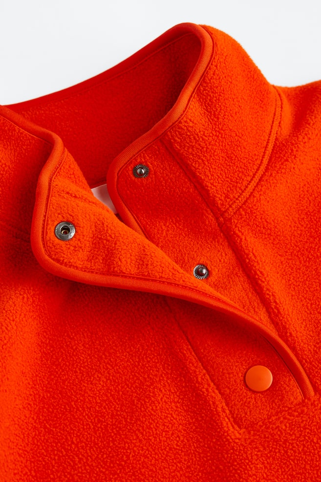 Fleece jacket - Bright orange/Black/Dark khaki green - 4