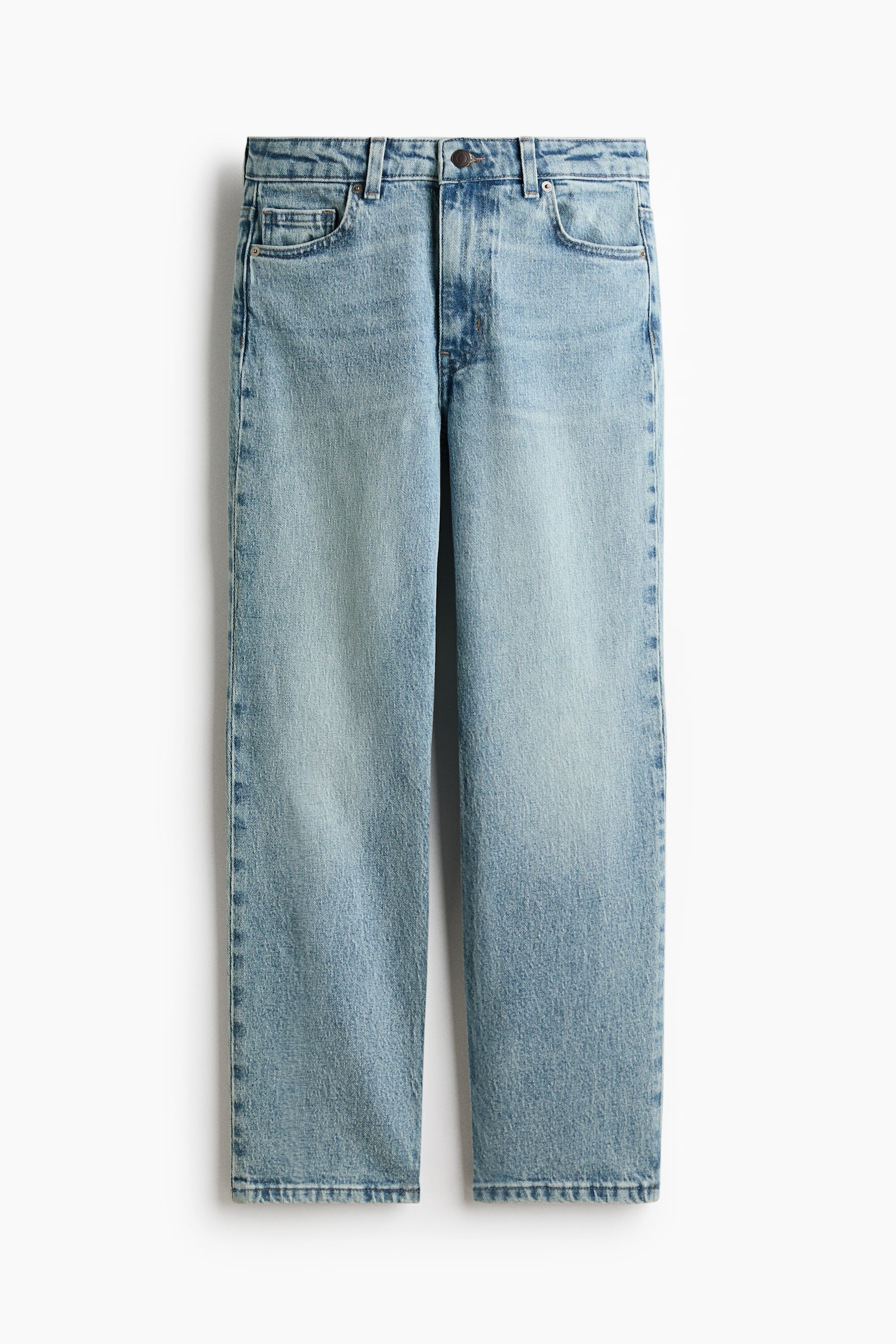Slim Straight Regular Waist Ankle Jeans - Jasnoniebieski denim - 2