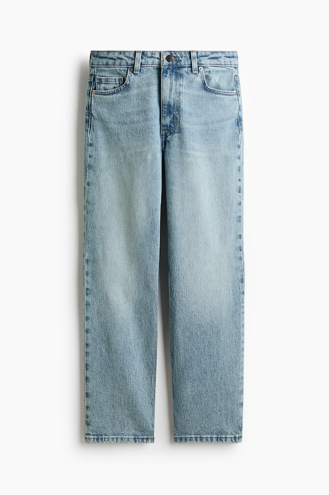 Slim Straight Regular Waist Ankle Jeans - Blu denim chiaro/Blu denim - 1