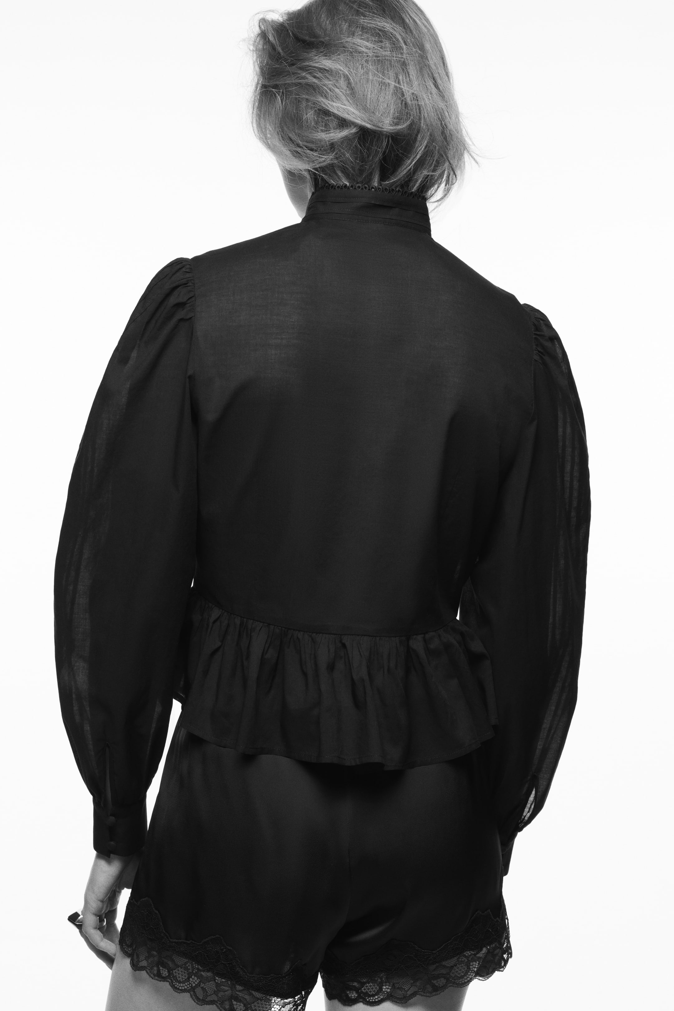 Cotton Peplum Blouse