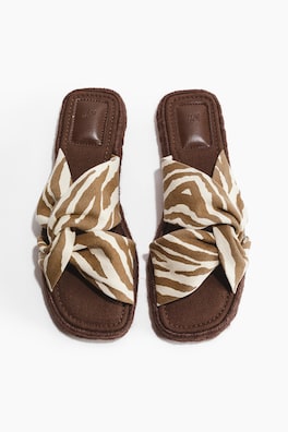 Espadrillos-sandaler i bomull