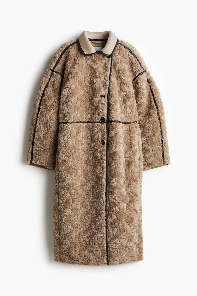 Teddy Fleece Coat - Beige - Ladies | H&M US 