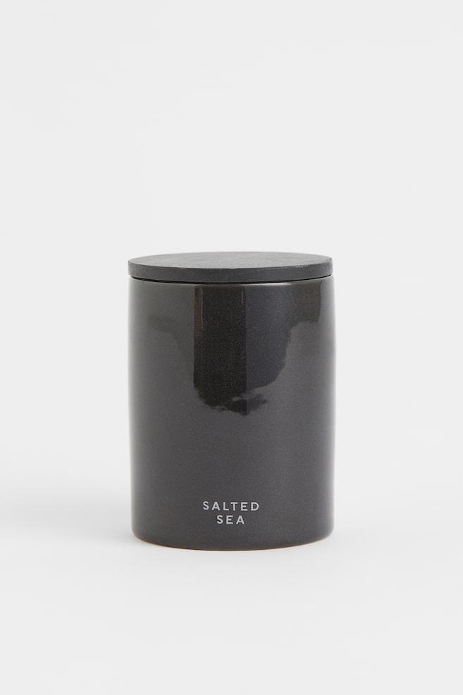 Lidded scented candle - Black/Salted Sea/White/Wild Meadow - 1