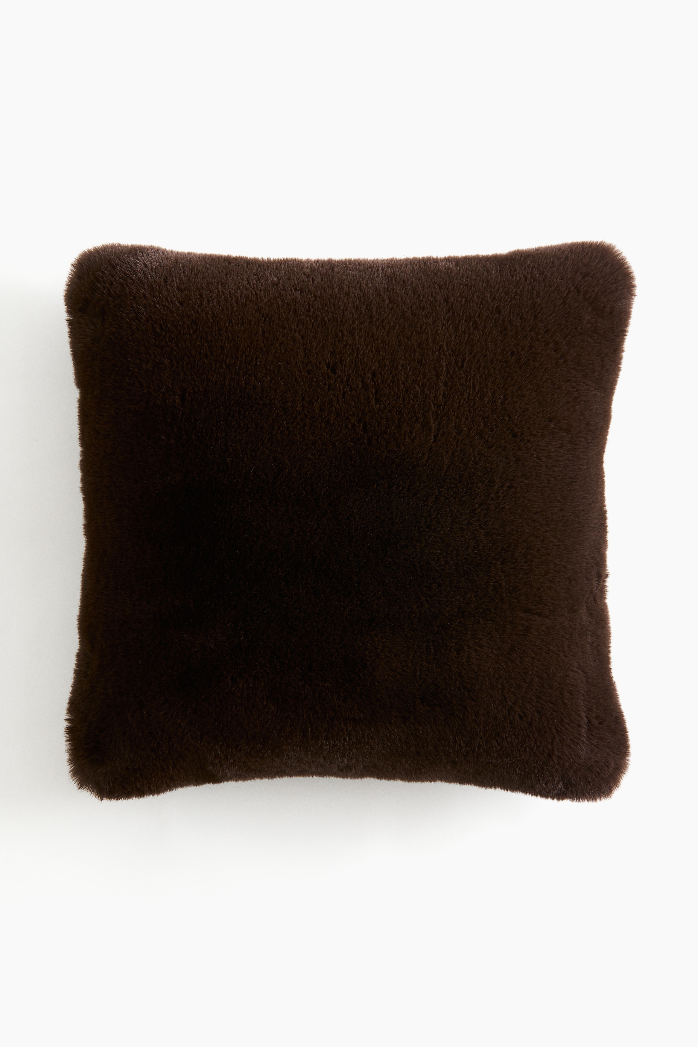 H&M Home  - Fluffy cushion cover - Dark brown - size: 50x50