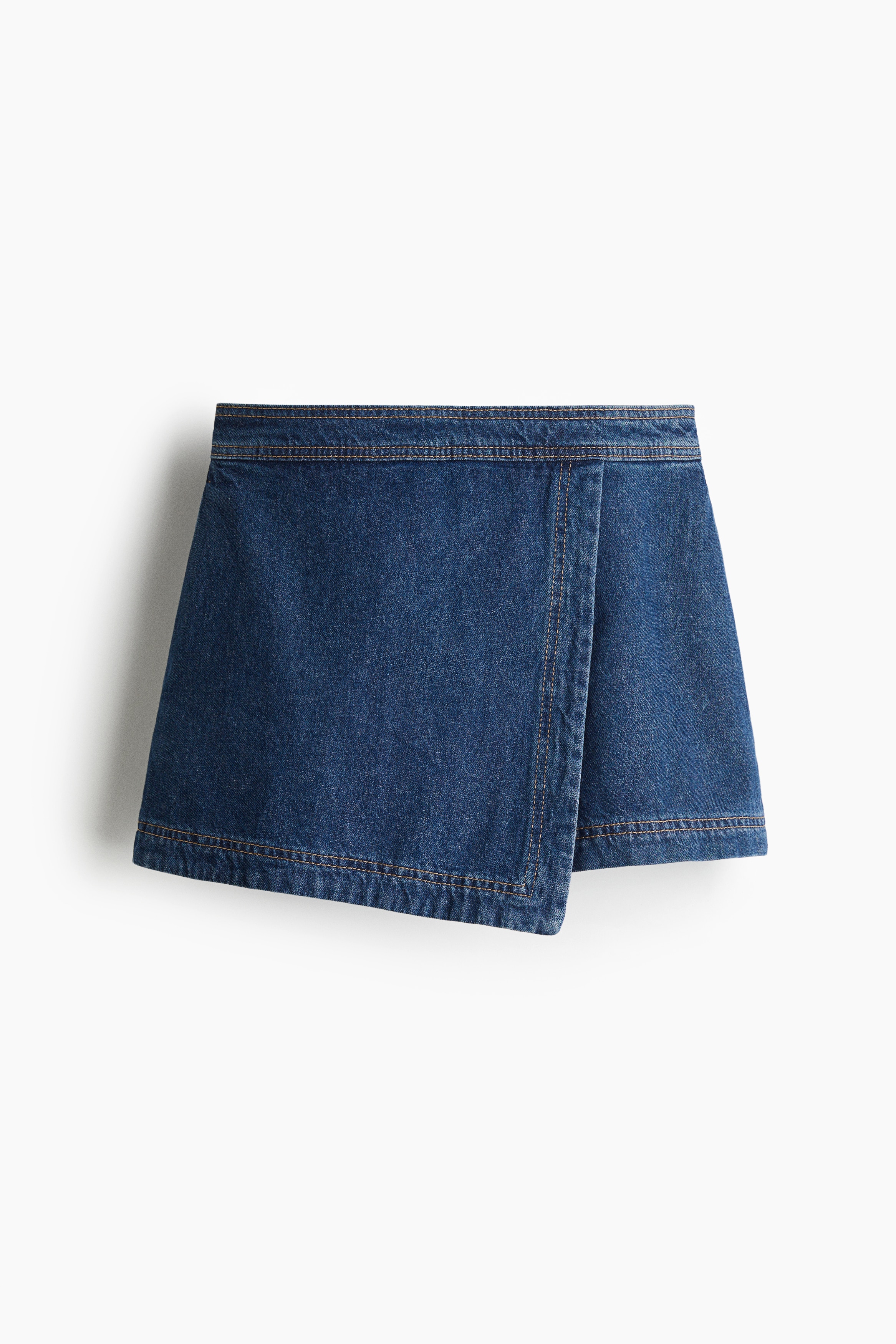Denim skort - Denim blue/Dark denim blue/Black/White