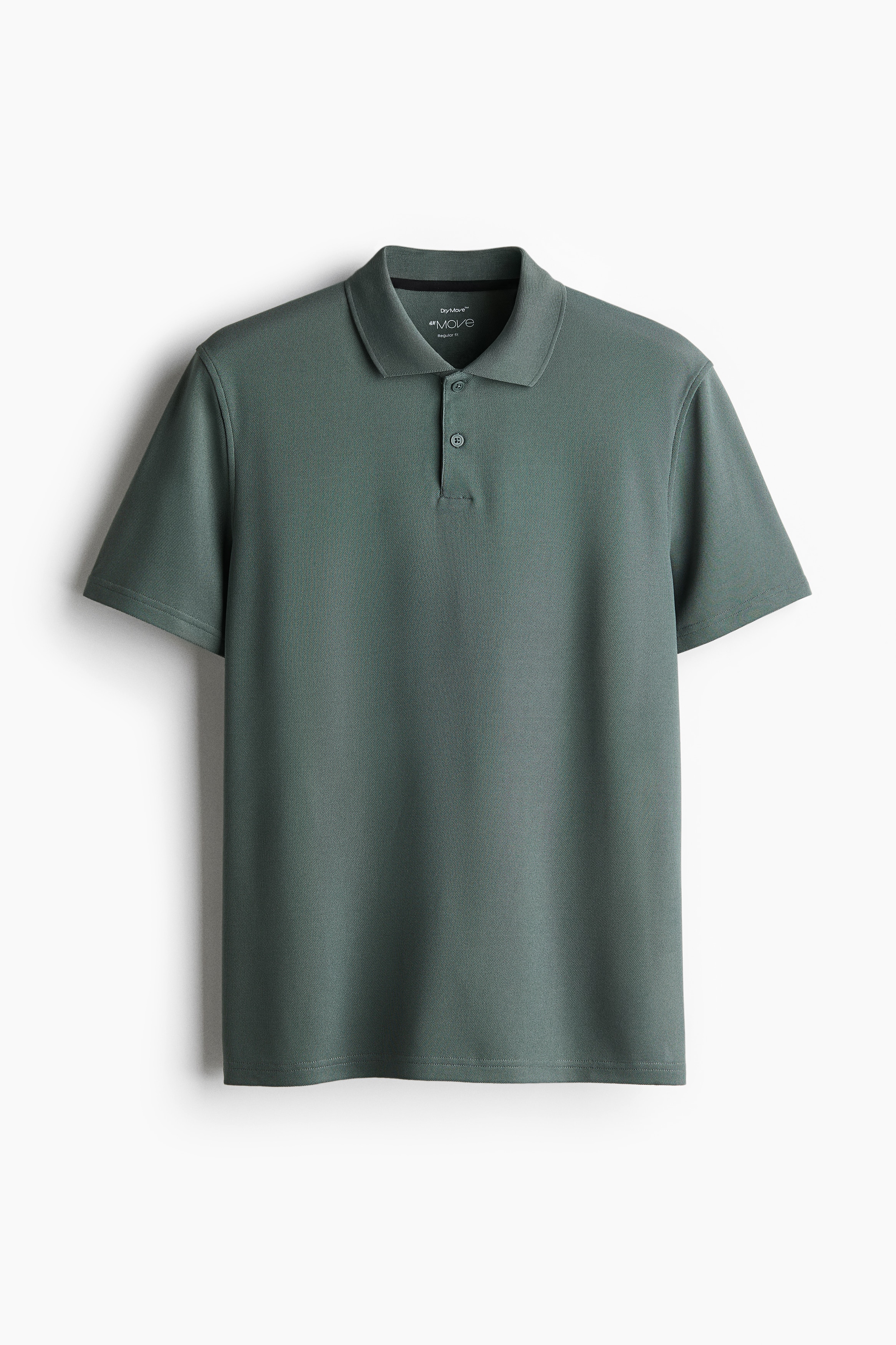 Regular Fit Piqué sports top - Dusty green/White