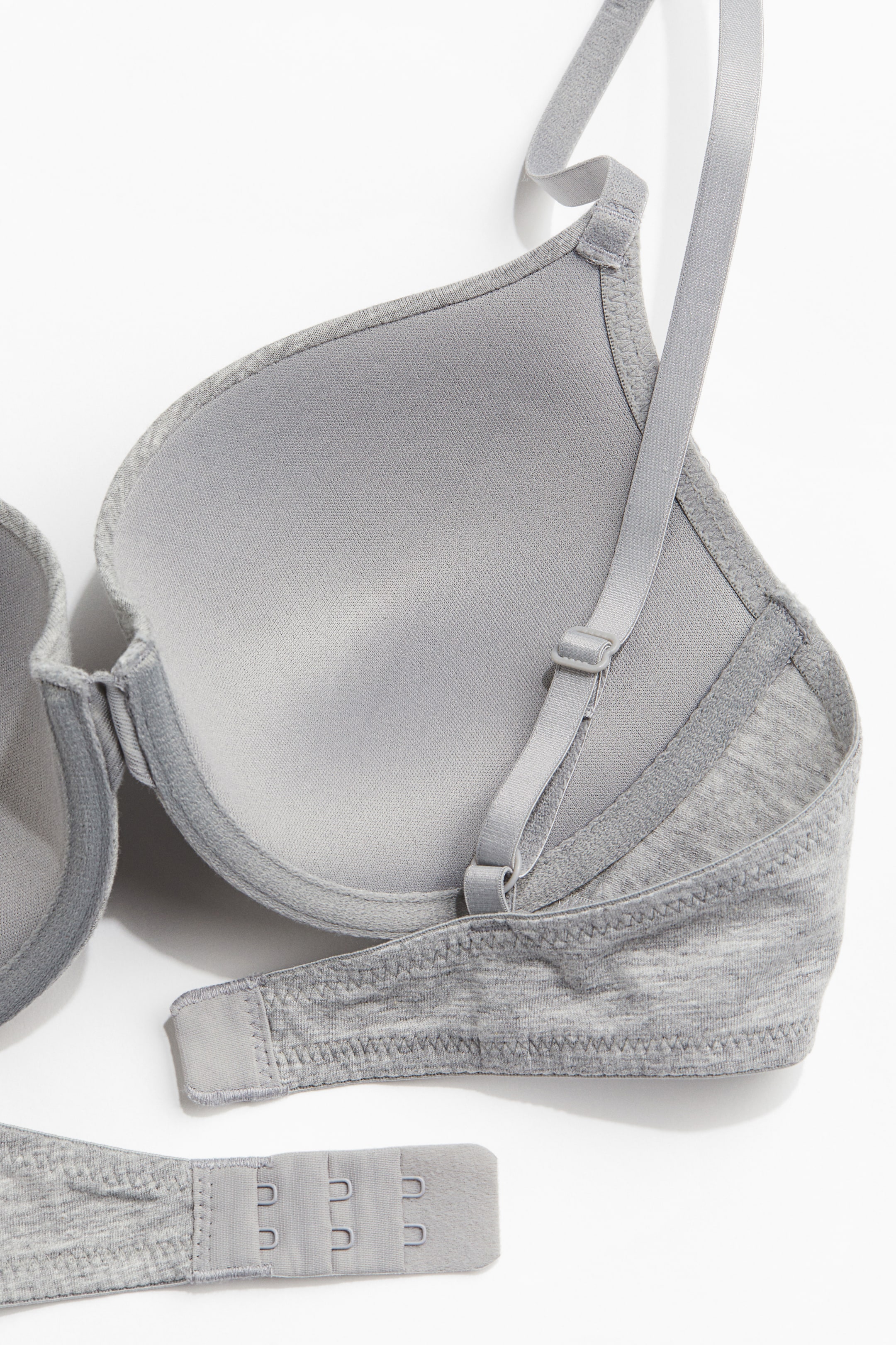 Cotton Push-up Bra - Light gray melange - Ladies | H&M CA