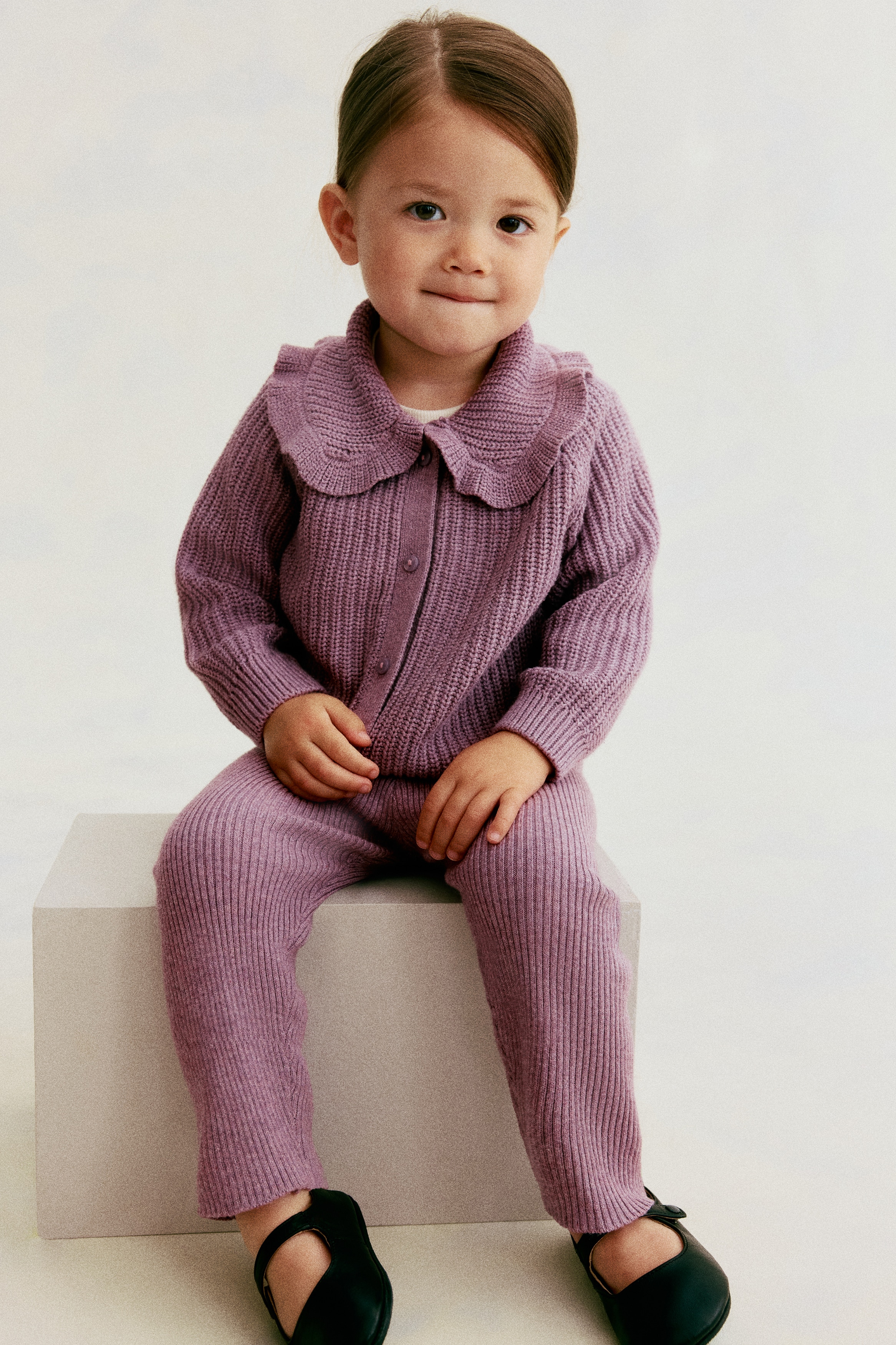 2-piece cotton-knit set - Purple