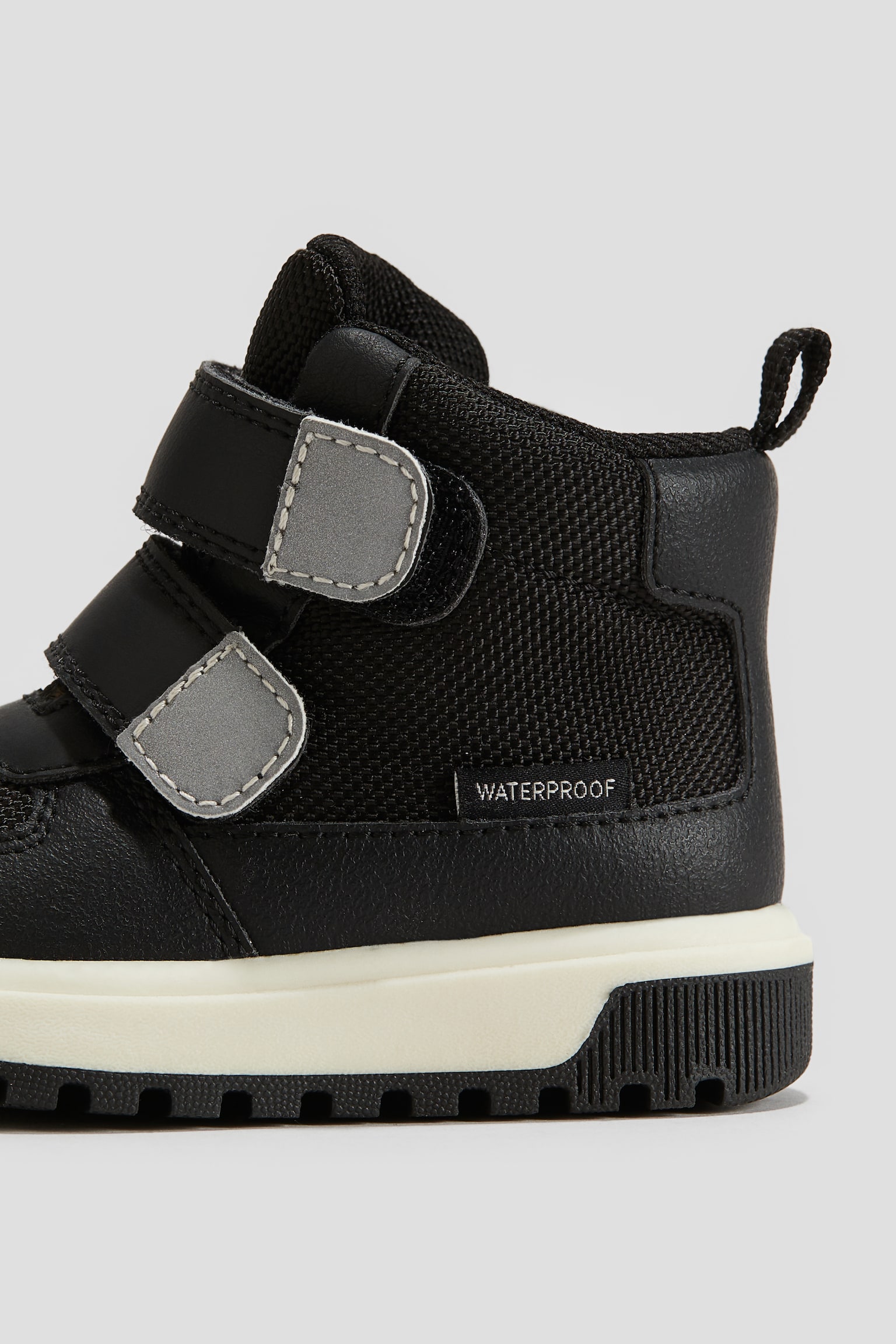 Waterproof hi-top trainers - Black/Beige - 4