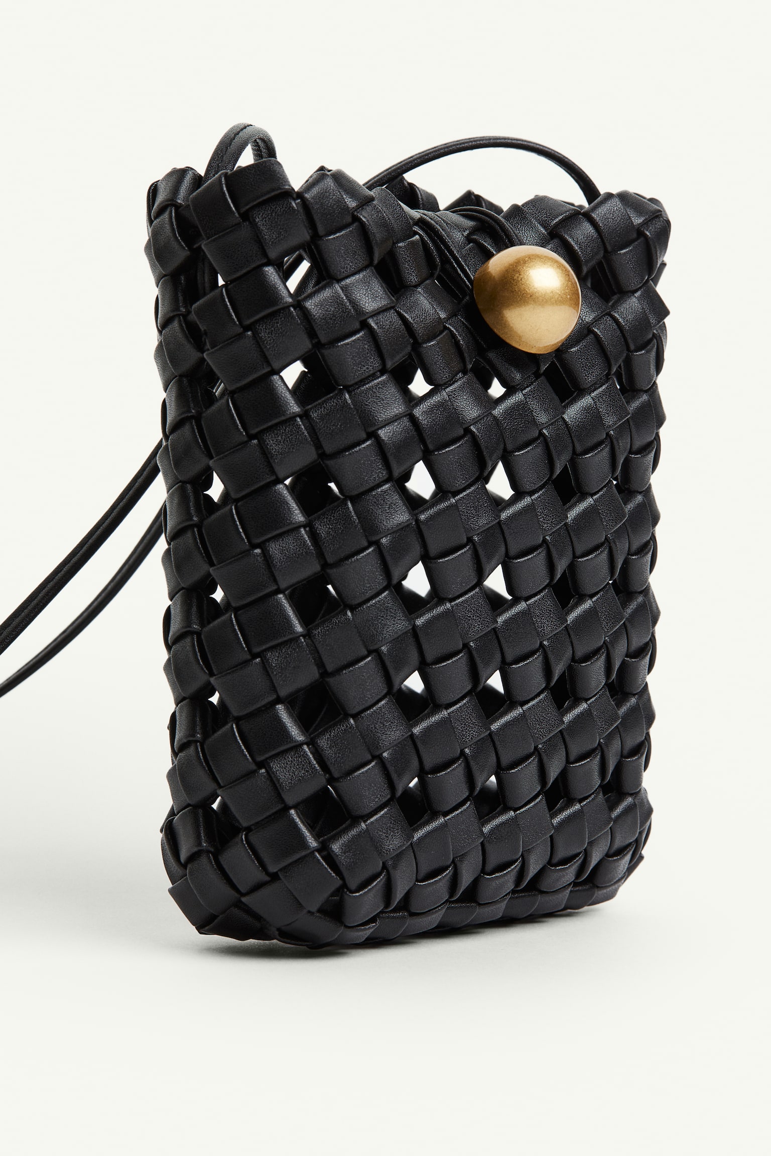 Braided Phone Bag - Black - 2