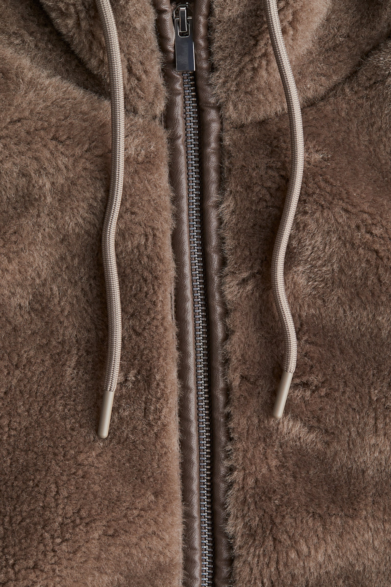 Hooded jacket - Dark beige - 4