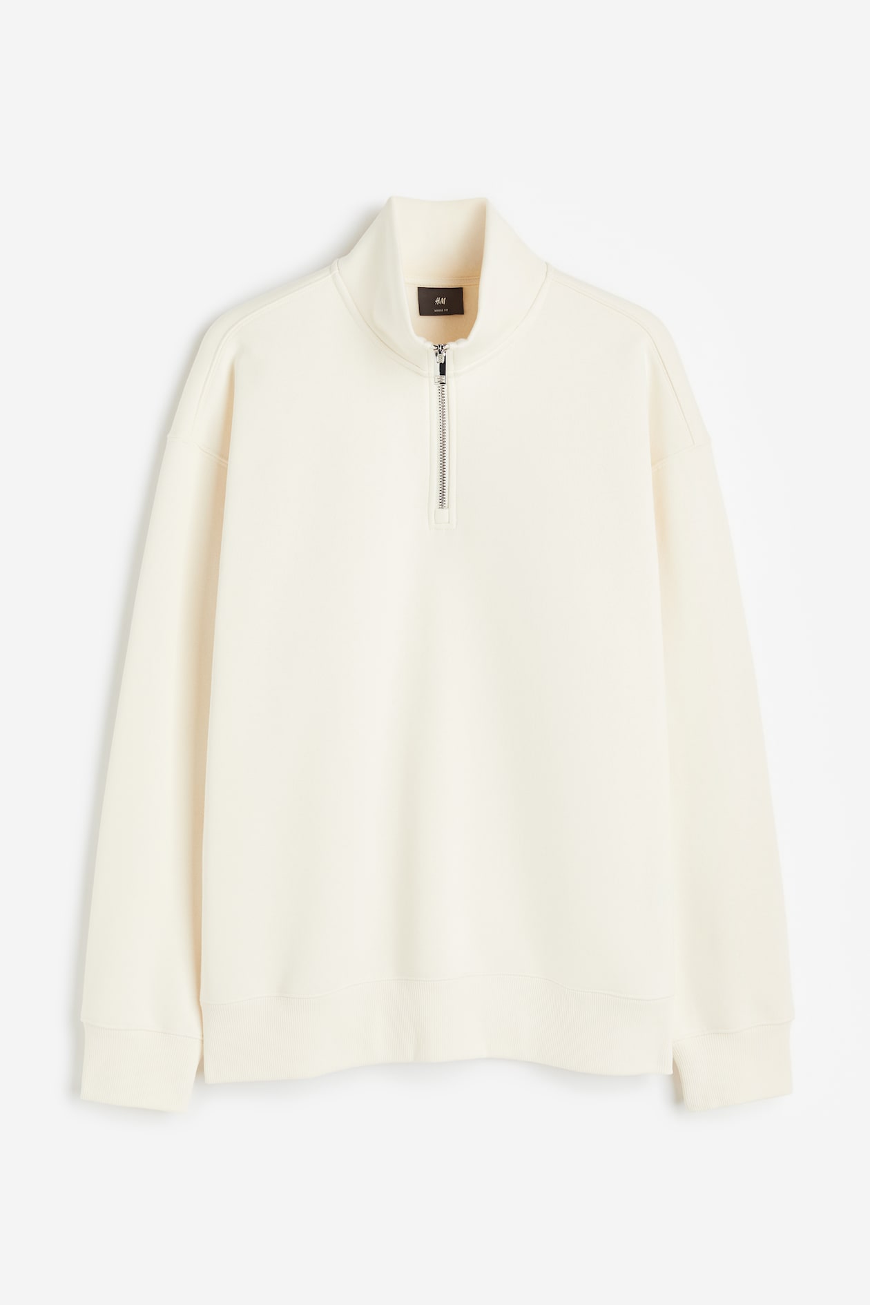 Relaxed Fit Half-zip Sweatshirt Cream Men H&M US