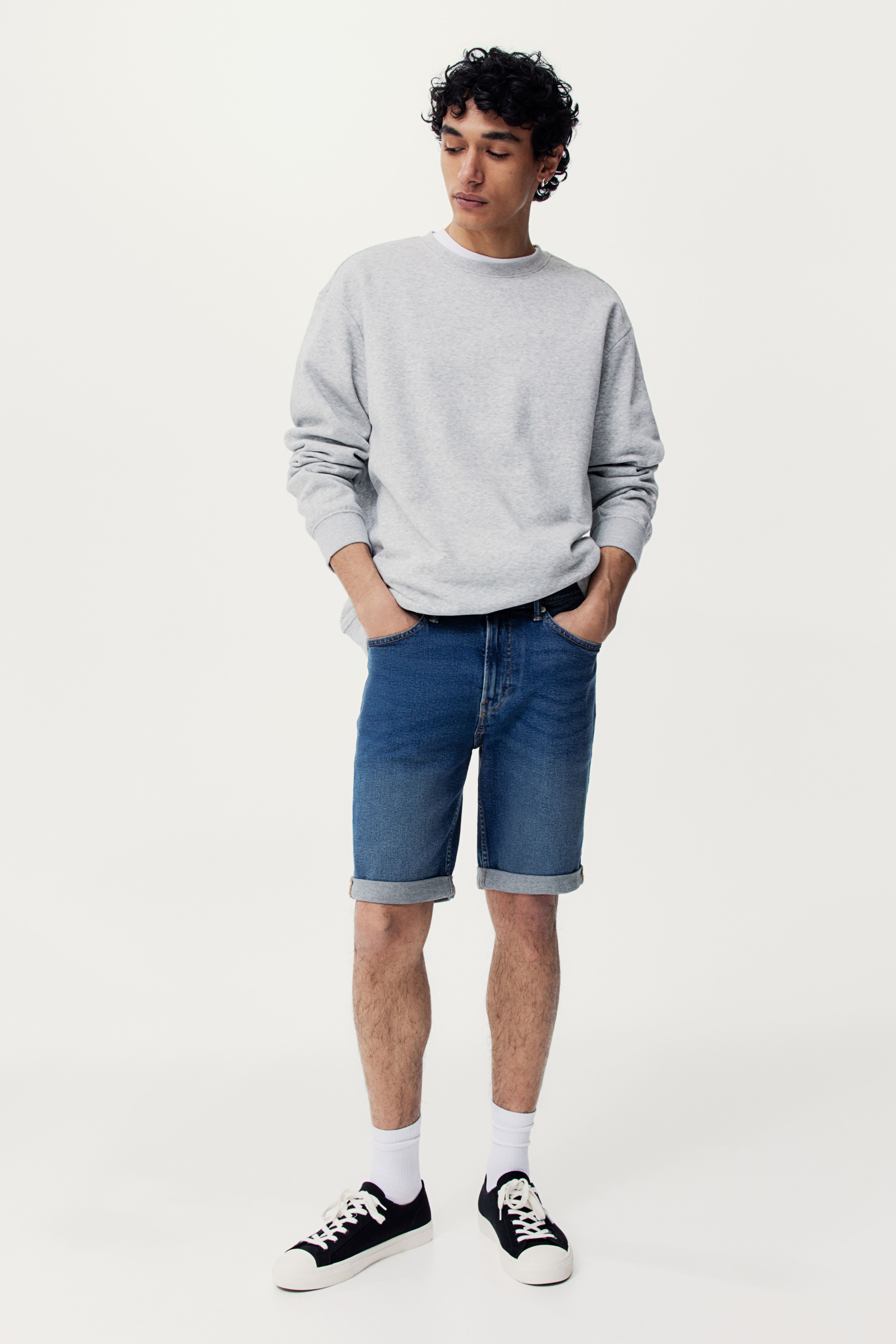 H&m fashion jean shorts mens