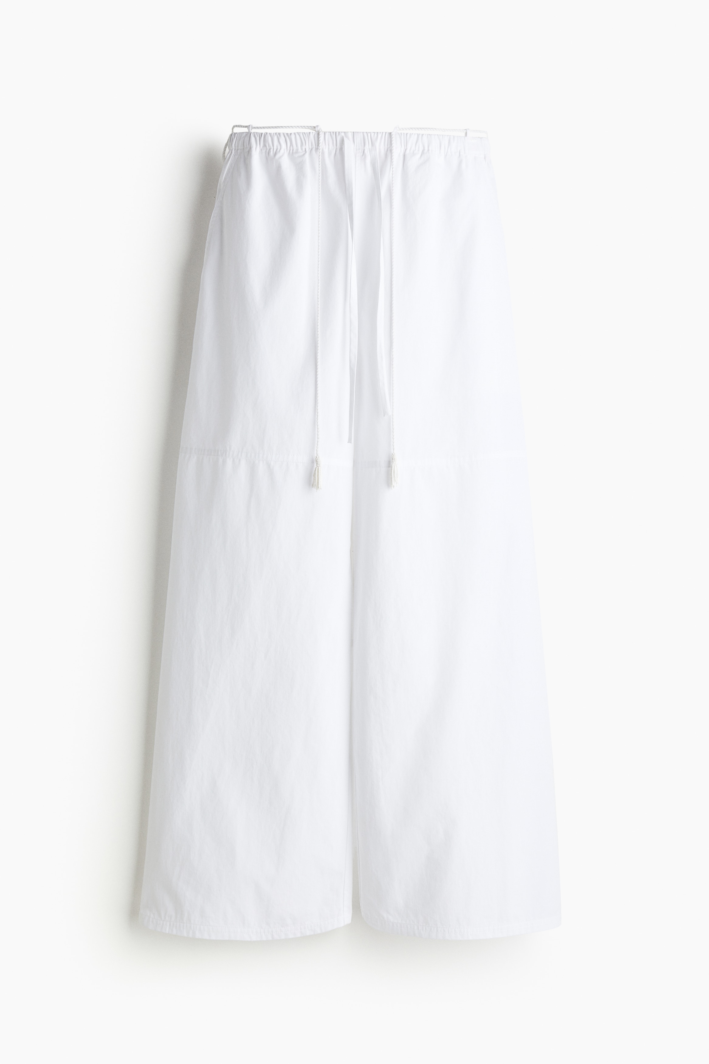 Pamuklu Baggy Pantolon - Beyaz