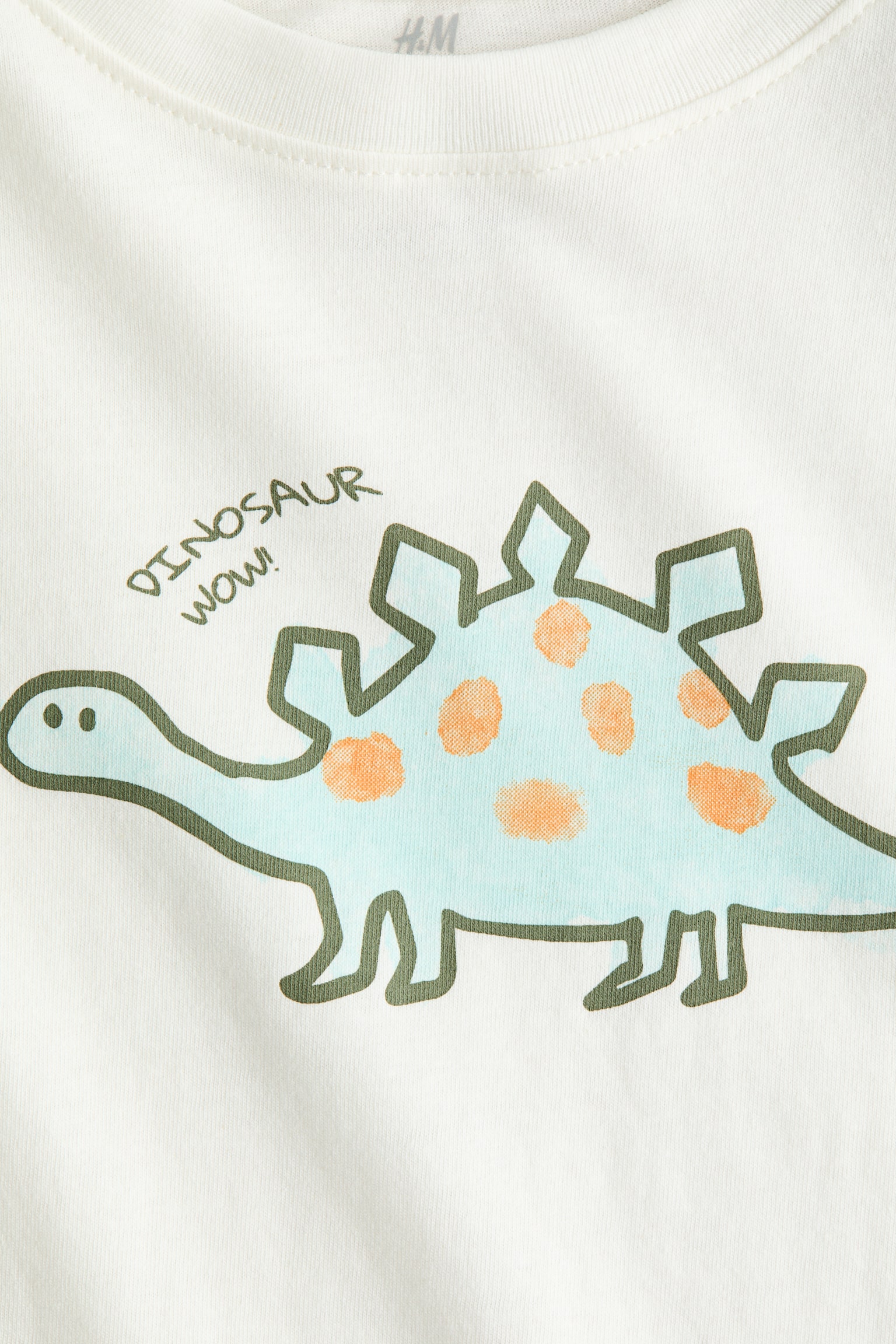 Printed cotton T-shirt - White/Dinosaur/Beige/Dinosaurs/White/Dinosaurs - 5