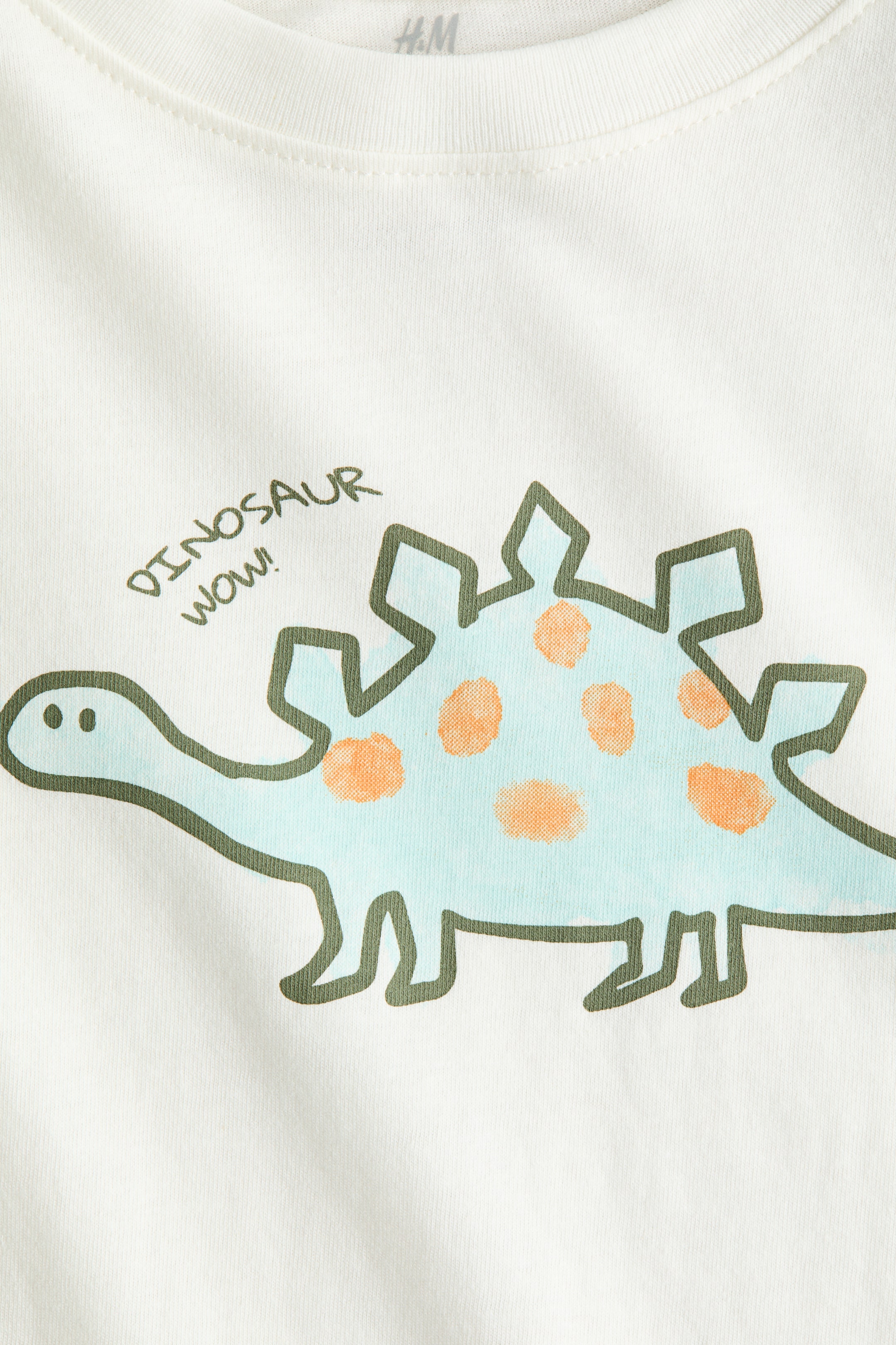 View larger image: Printed cotton T-shirt - White/Dinosaur - Kids | H&M SG 6