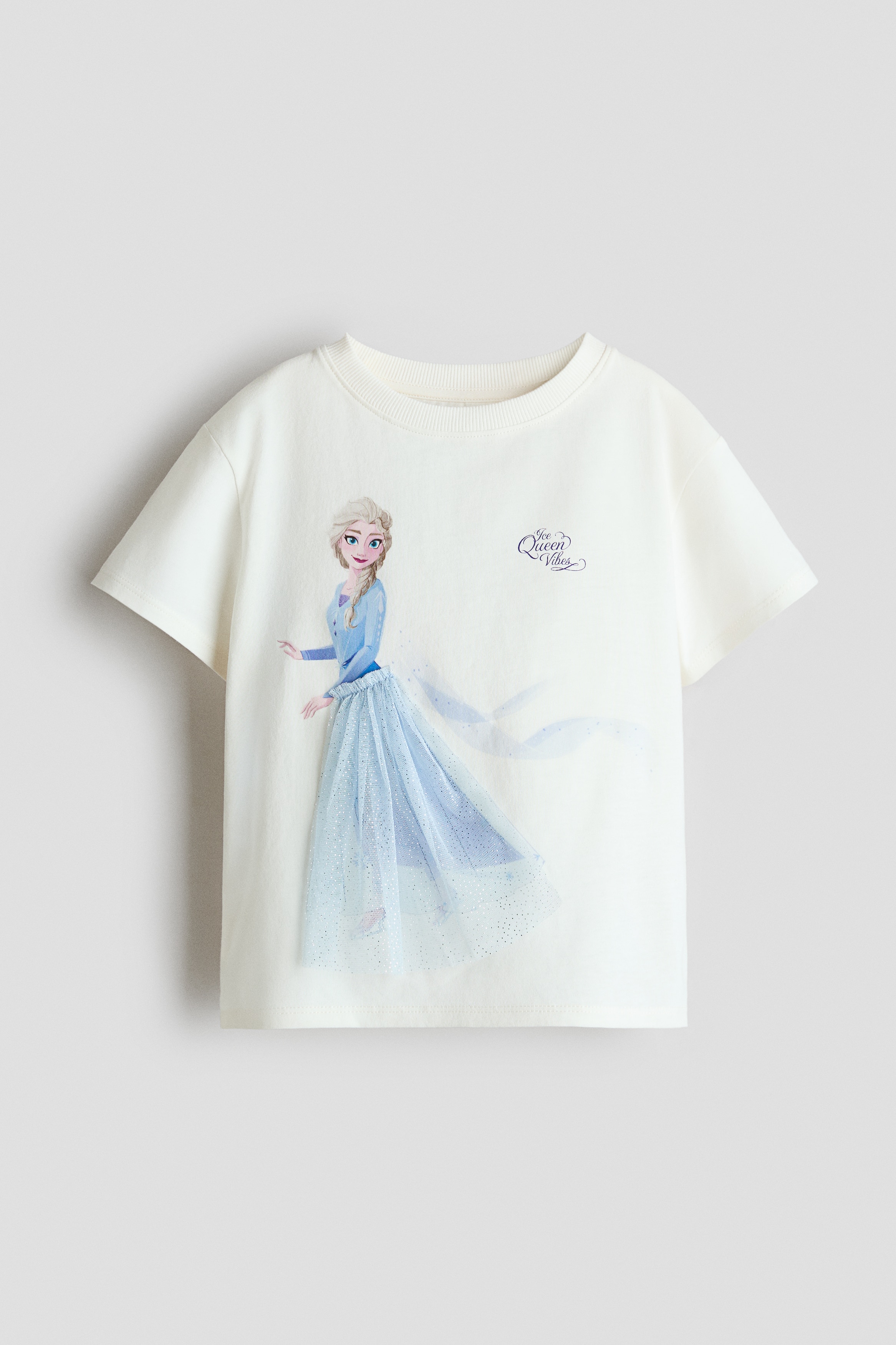 プリントTシャツ - ホワイト／アナと雪の女王/ライトピンク／アナと雪の女王