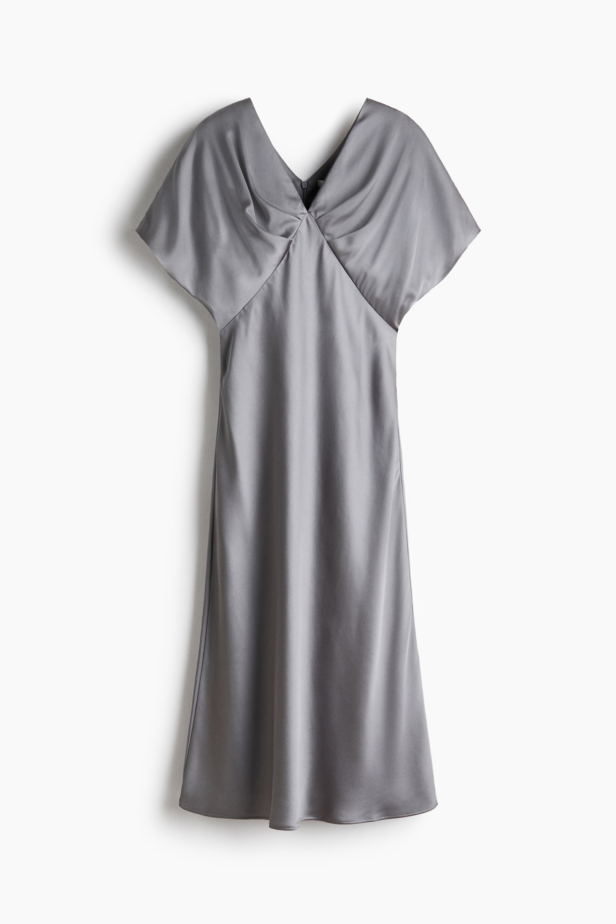 View larger image: V-neck satin dress - Grey - Ladies | H&M IN 5