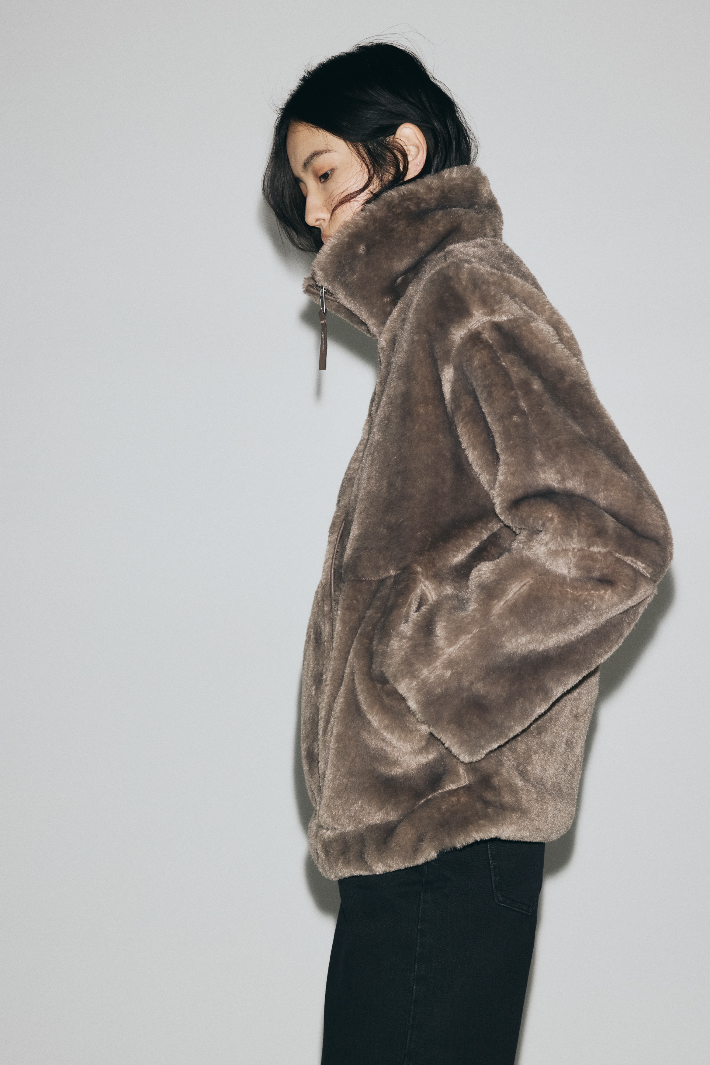 【】 オーバーサイズジャケット　ダークブラウン オーバーサイズジャケット - ダークブラウン - レディース | H&M JP