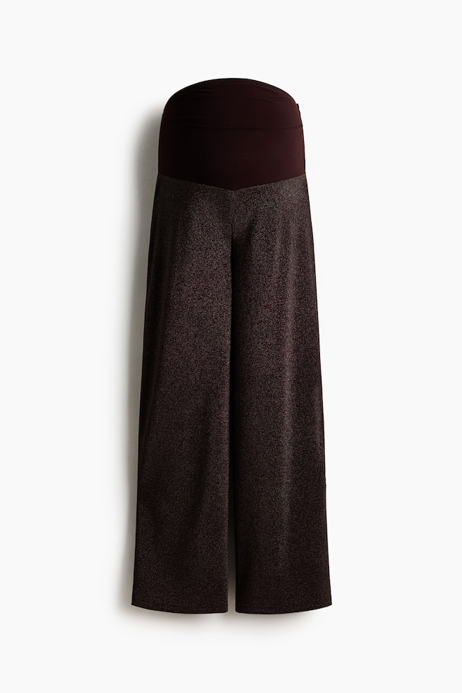 MAMA Straight Pants - Dark brown/Dark khaki green - 1