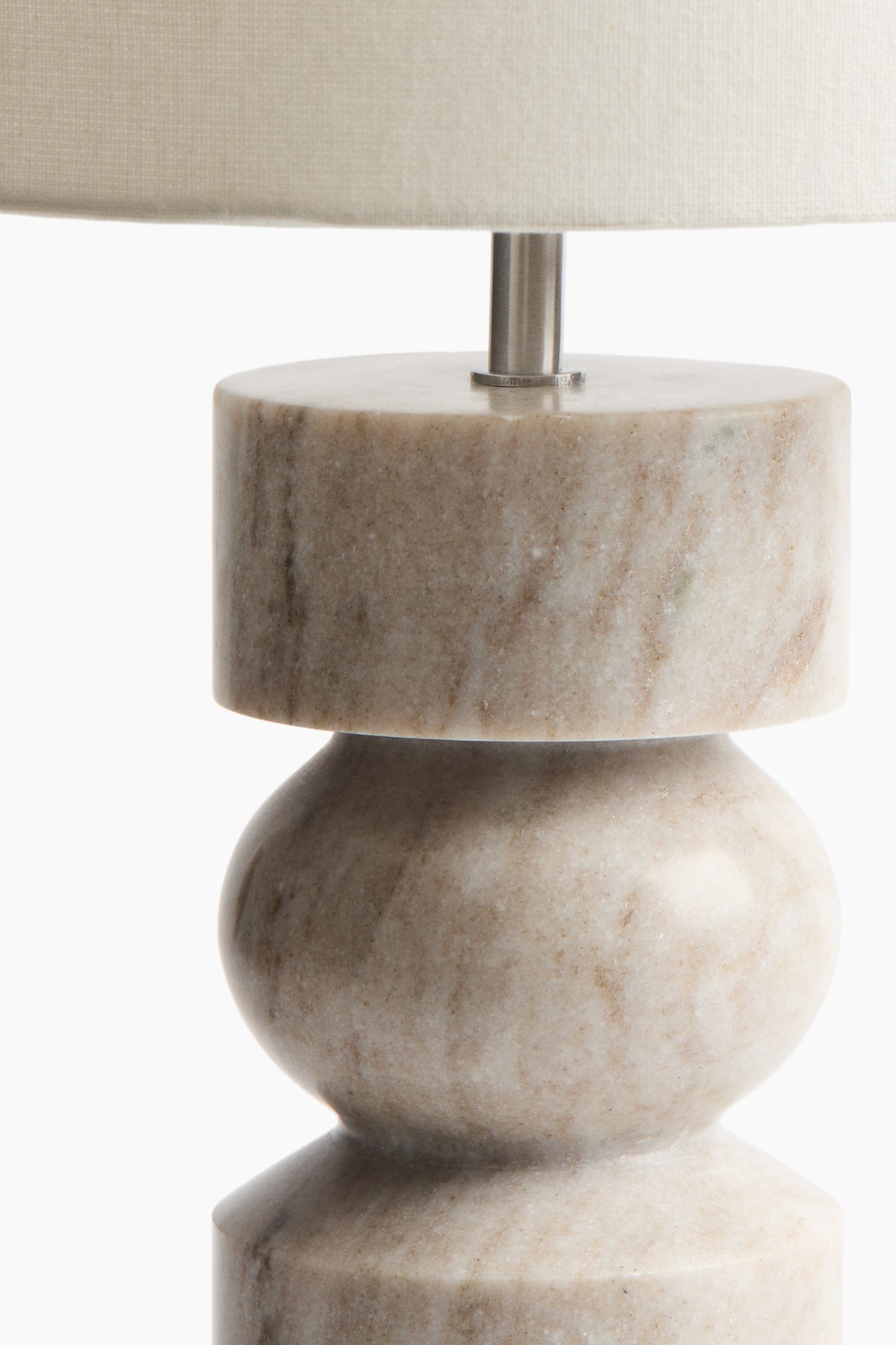 Marmurowa lampa stołowa - Beżowy/Marmur - 3
