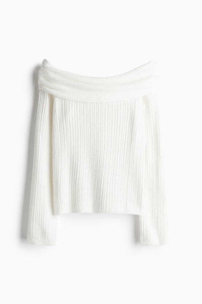Pull épaules nues - Crème - 1