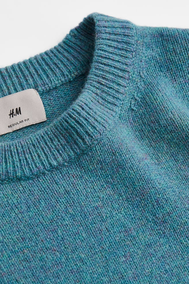 Regular Fit Wool jumper - Dark turquoise/Light blue/Beige marl/Dark grey marl/dc - 2