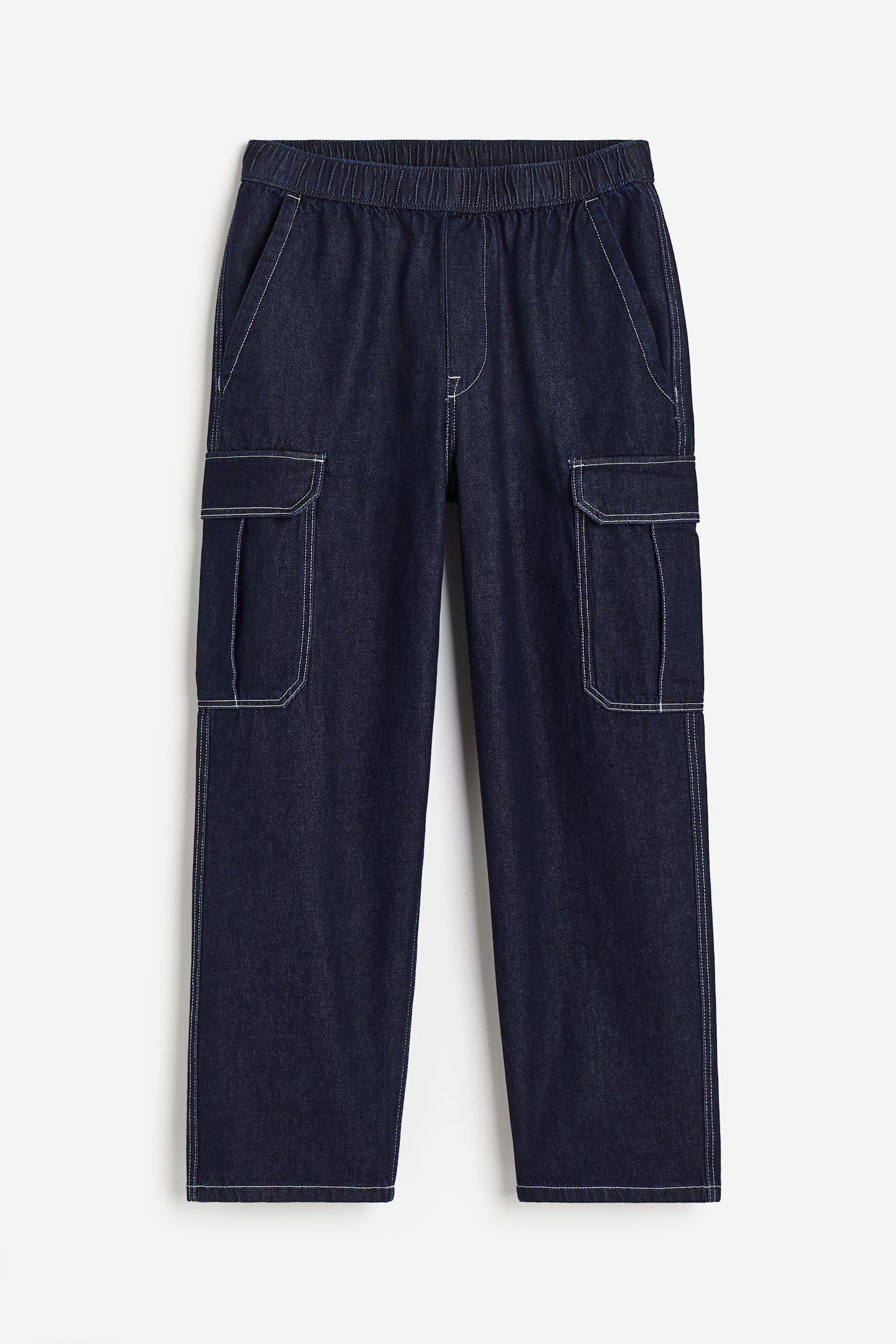 Loose Cargo Denim Joggers - Navy blue/Black/Light denim blue/Light denim grey - 2