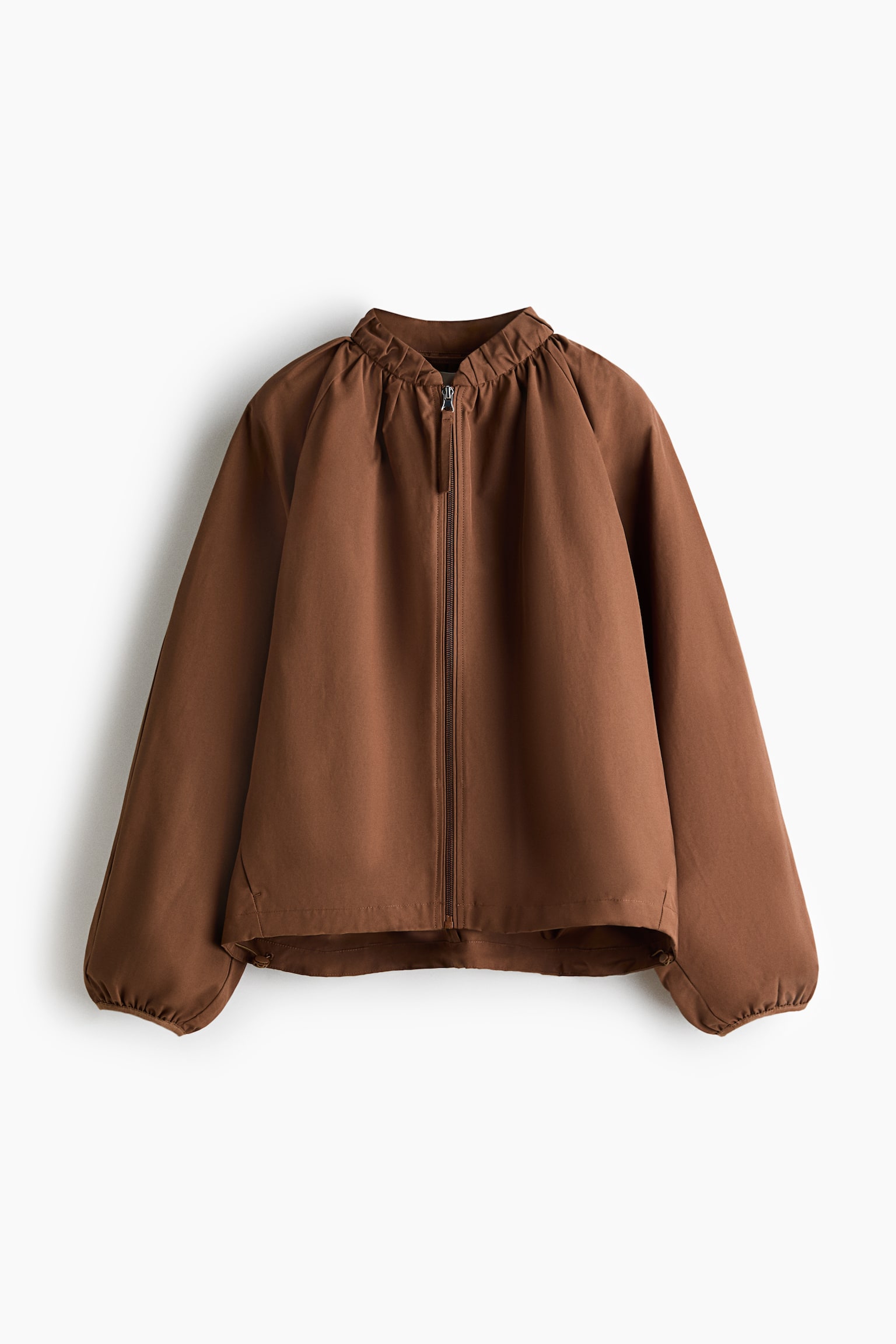 Gathered bomber jacket - Brown/Brown/Leopard print/Black/Bright red/Denim blue - 2