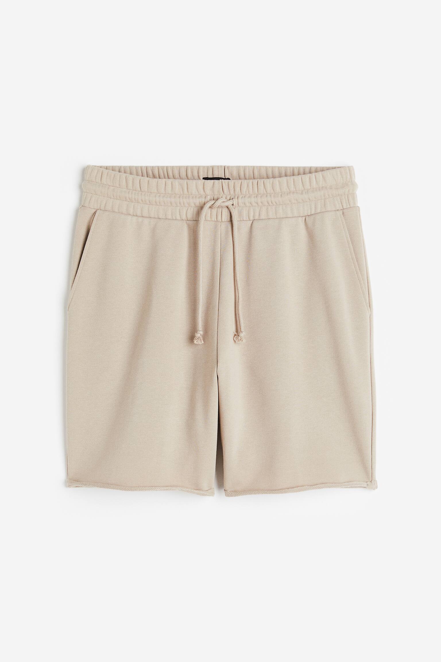 Quần short nỉ Regular Fit - Màu be - 1