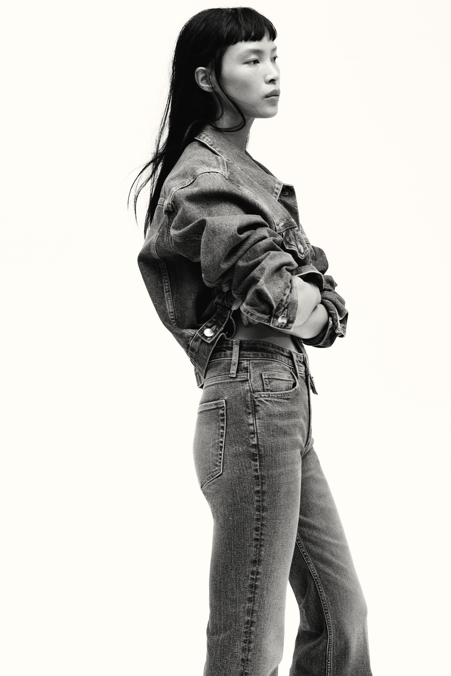 Flared High Jeans - Denimblauw/Donkergrijs/Donker denimblauw/Denimblauw/Wit/Denimblauw - 1