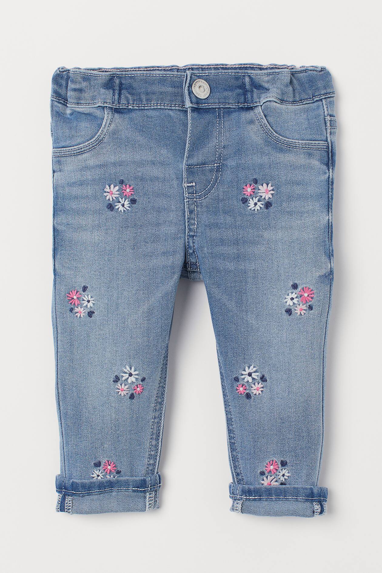Ensemble Bébé Fille Juflam - Haut + Pantalon Jean Dentelle | Tailles 0-24 Mois