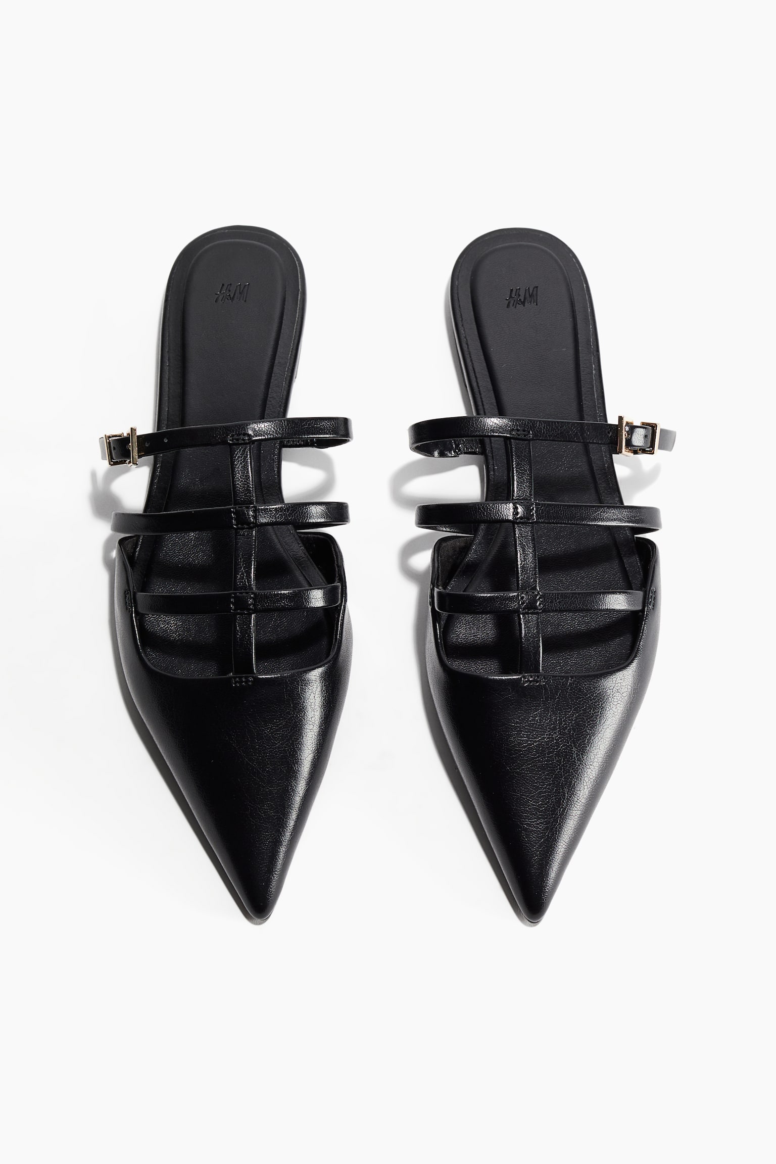 Pointed mules - Black/Light beige - 2