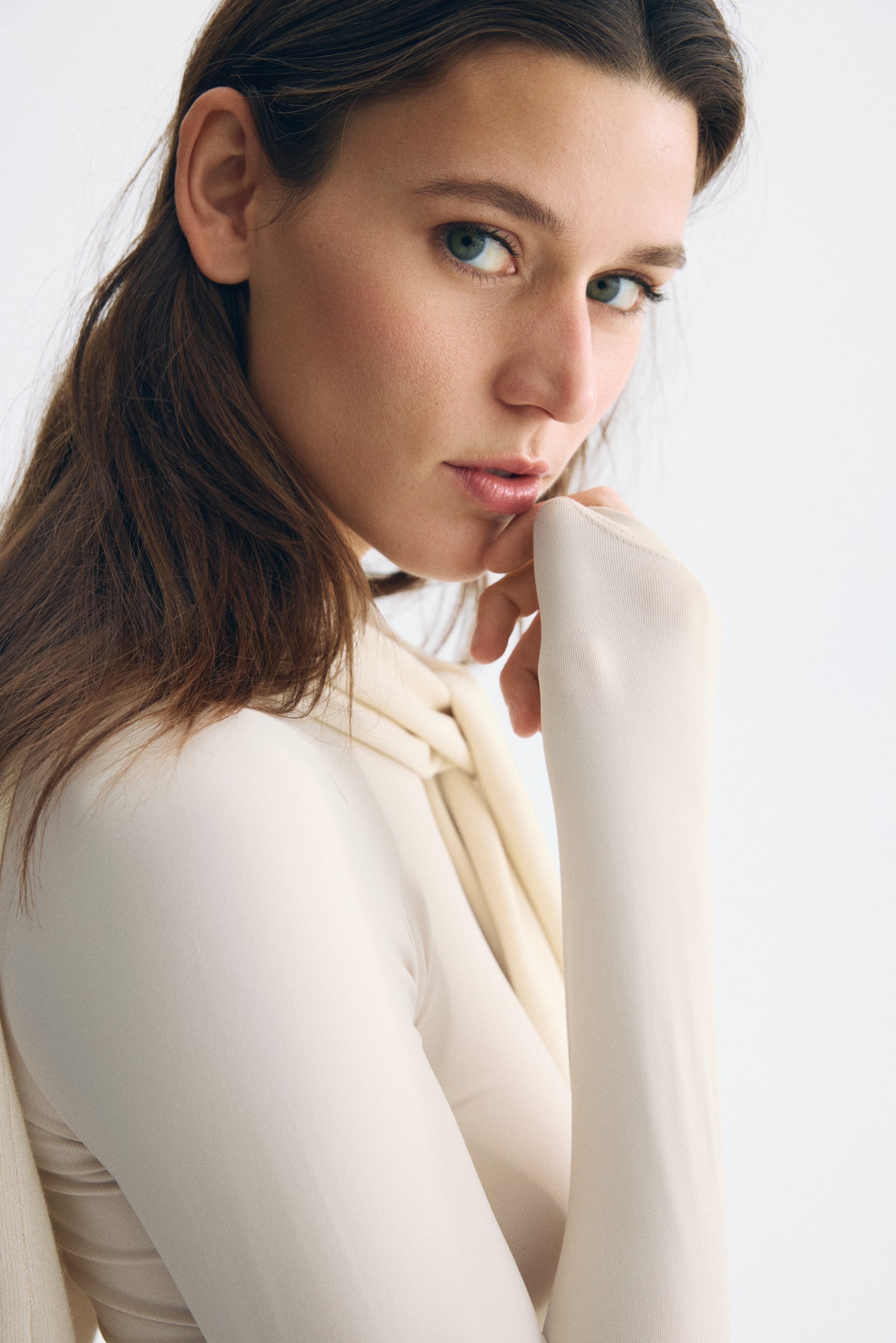 Long-sleeved microfibre body - Cream/Black/Truffle grey - 4