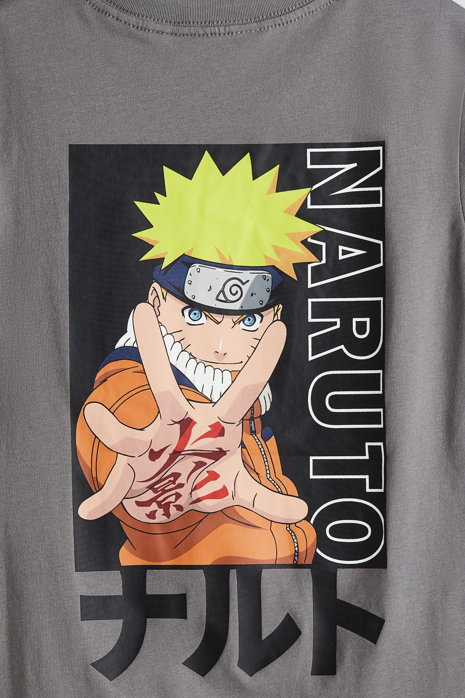 Printed T-shirt - Grey/Naruto/Black/Naruto/Black/Sonic the Hedgehog/Light beige/Nirvana - 2