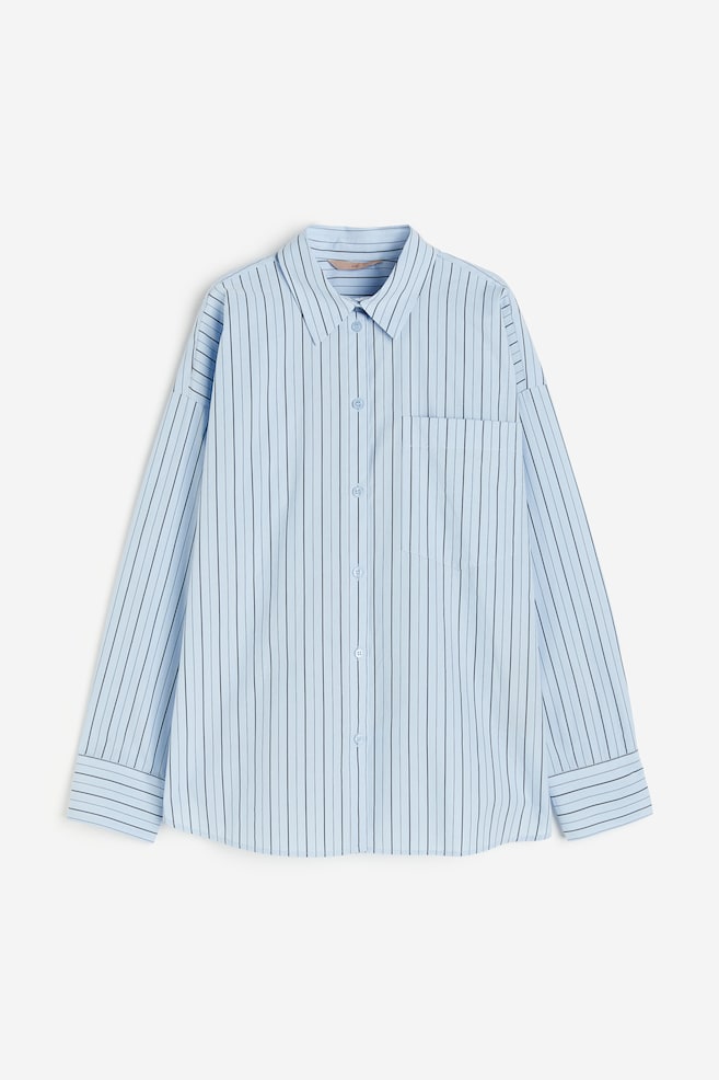 Cotton shirt - Light blue/Striped/White/Striped - 2