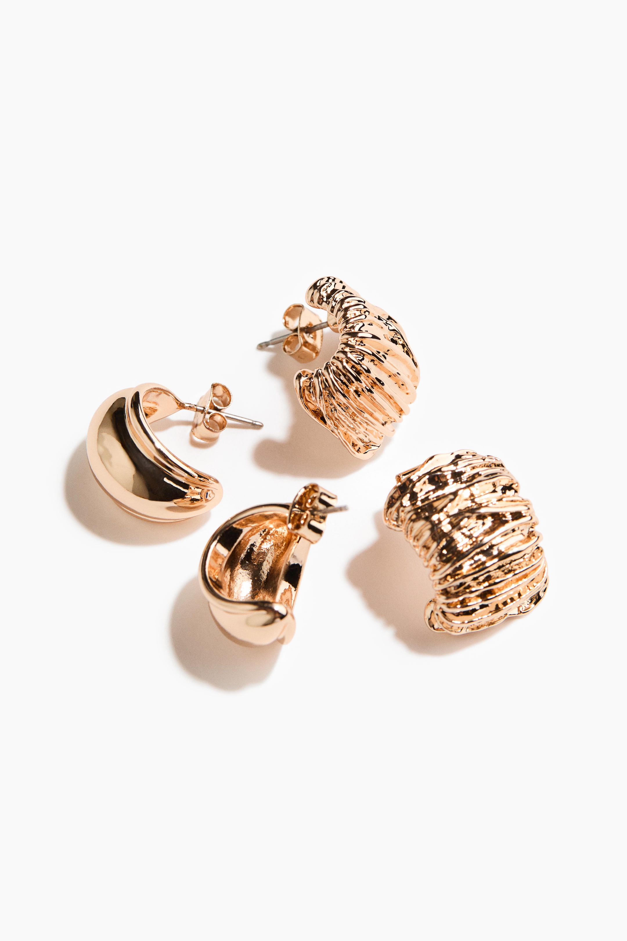 拡大画像を表示: フープピアス 2ペアセット - ゴールドカラー - レディース | H&M JP 2