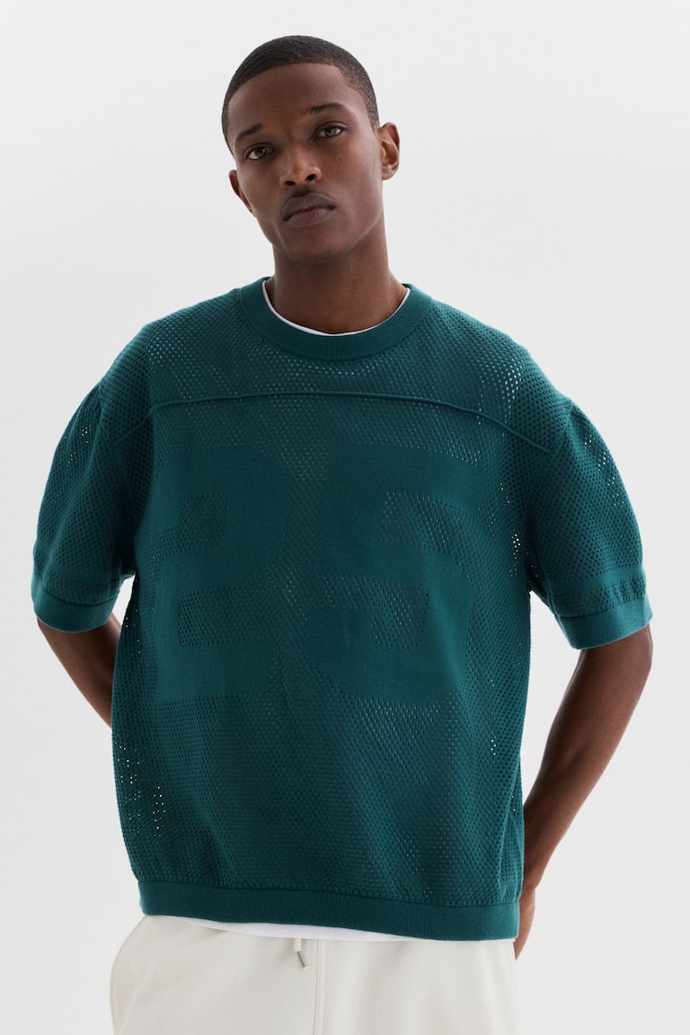 Mrežasta majica Relaxed Fit Boxy