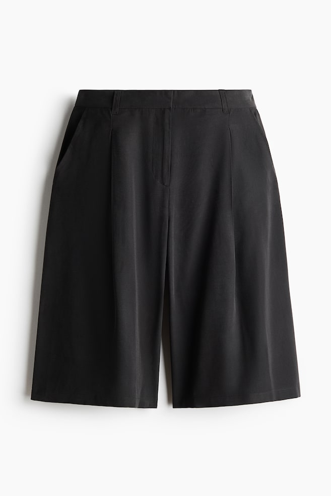 Twill Bermuda Shorts - Dark gray - 1