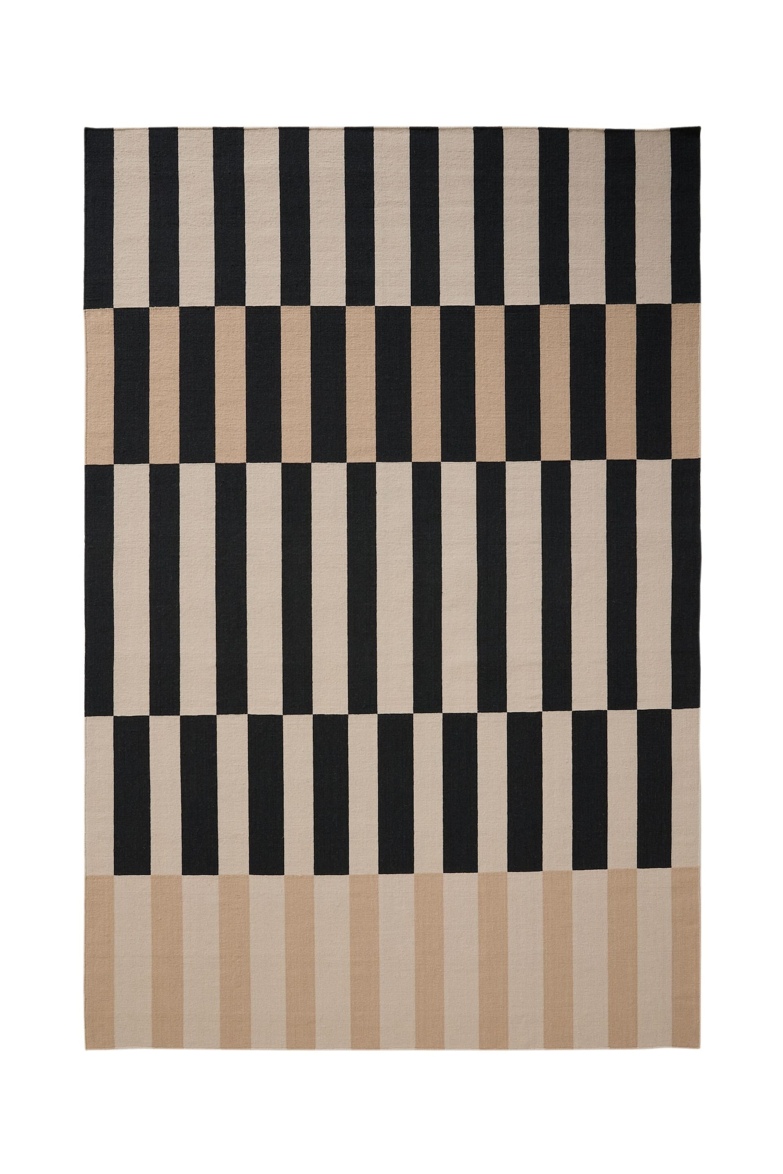 Alfombra De Tejido Plano Judith - Beige/negro - 1